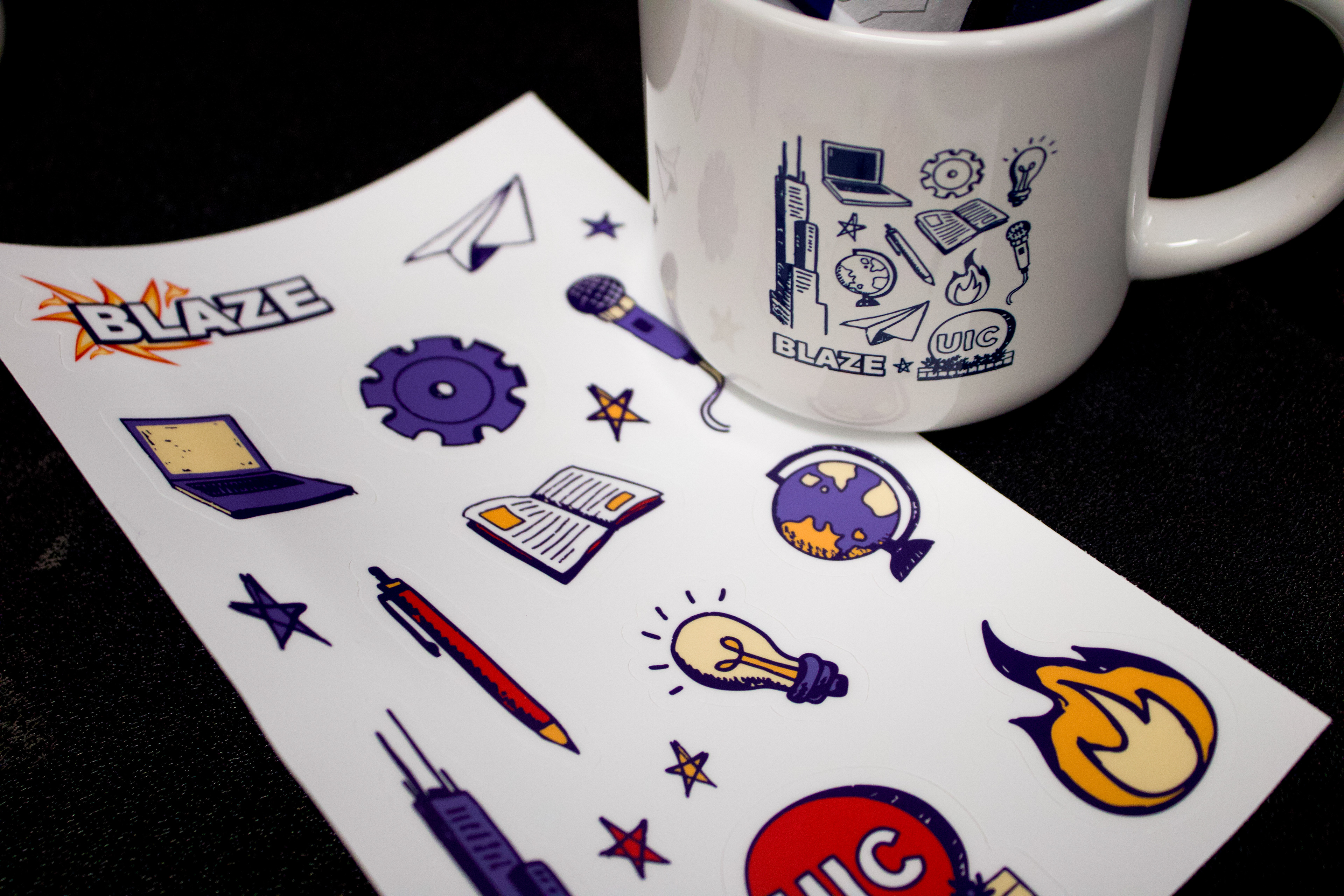 Giveaway Mugsand Sticker Sheet