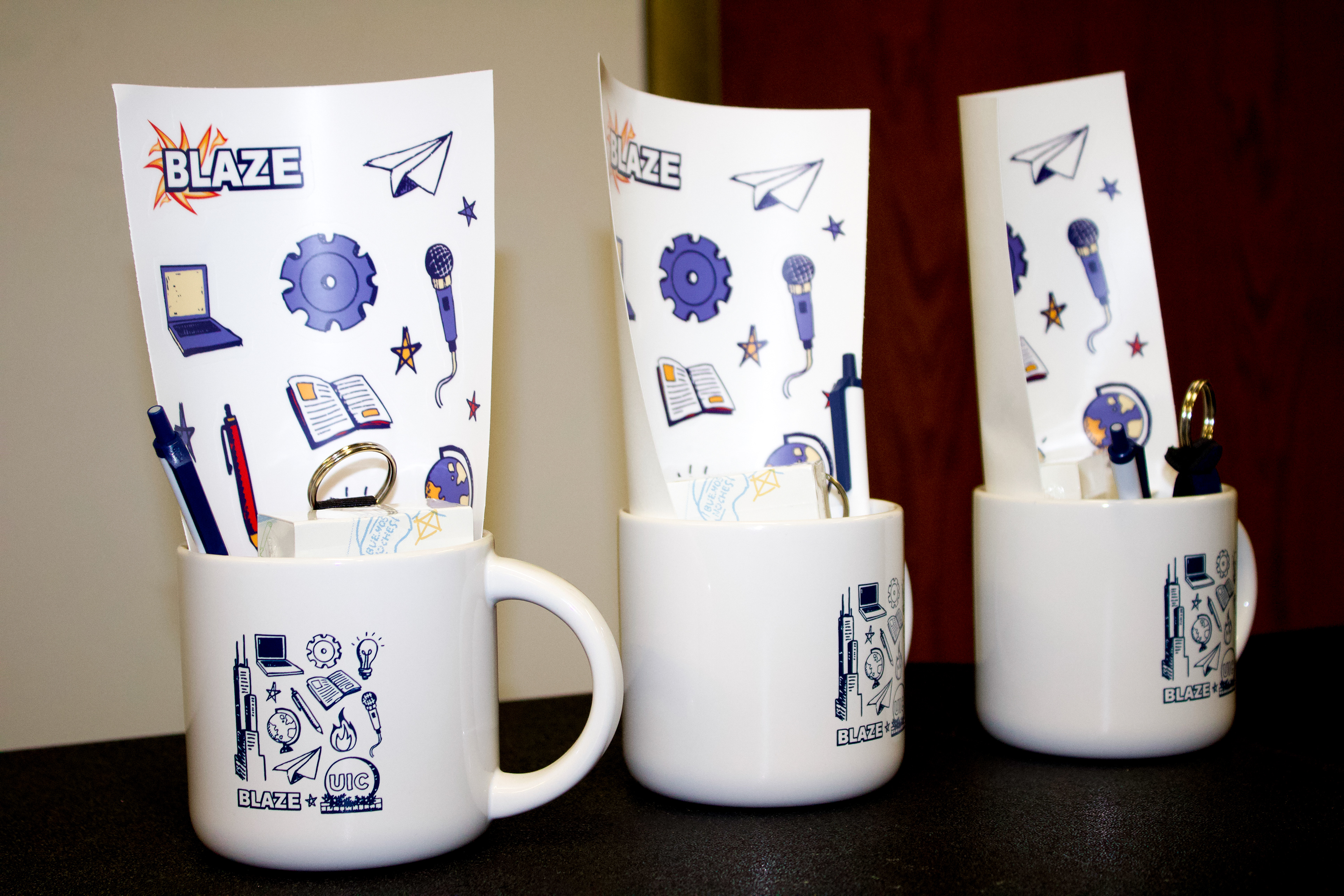 Giveaway Mugs and Sticker Sheets