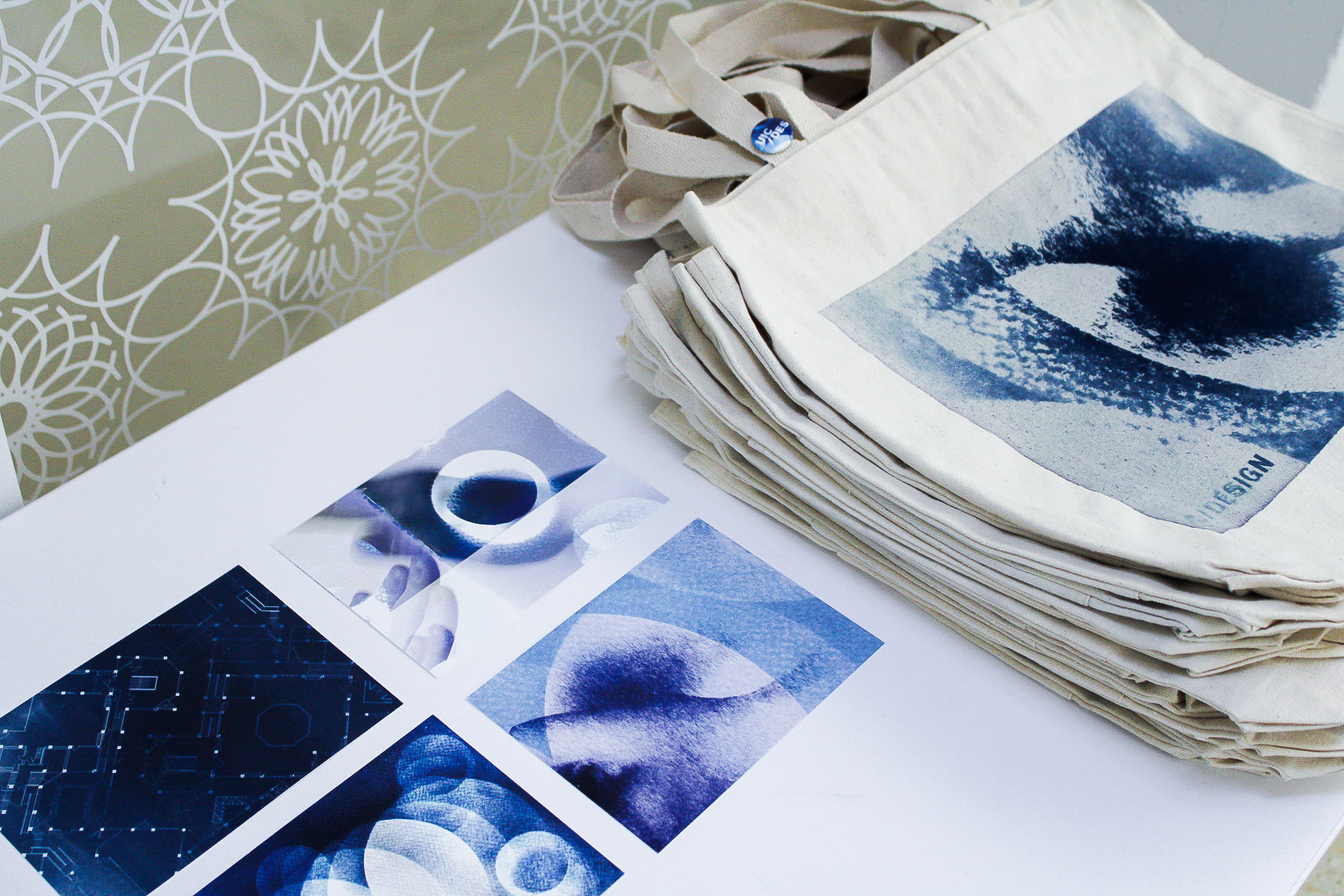 Custom Cyanotype Postcards & Totes