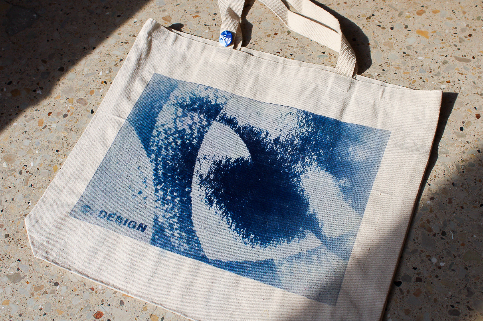 Cyanotype Totebag with Button