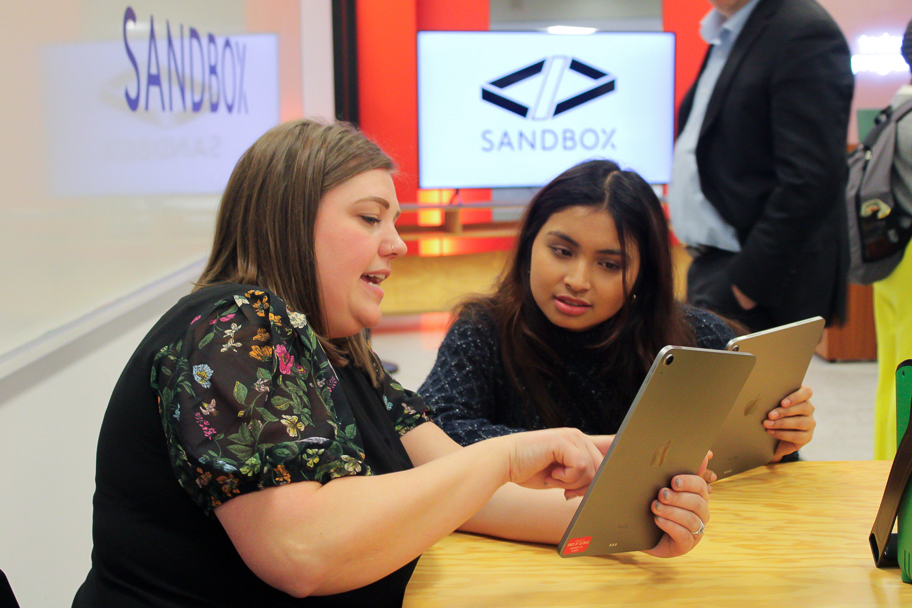 Sandbox Whiteboard Decal and Logo at Kickoff Event