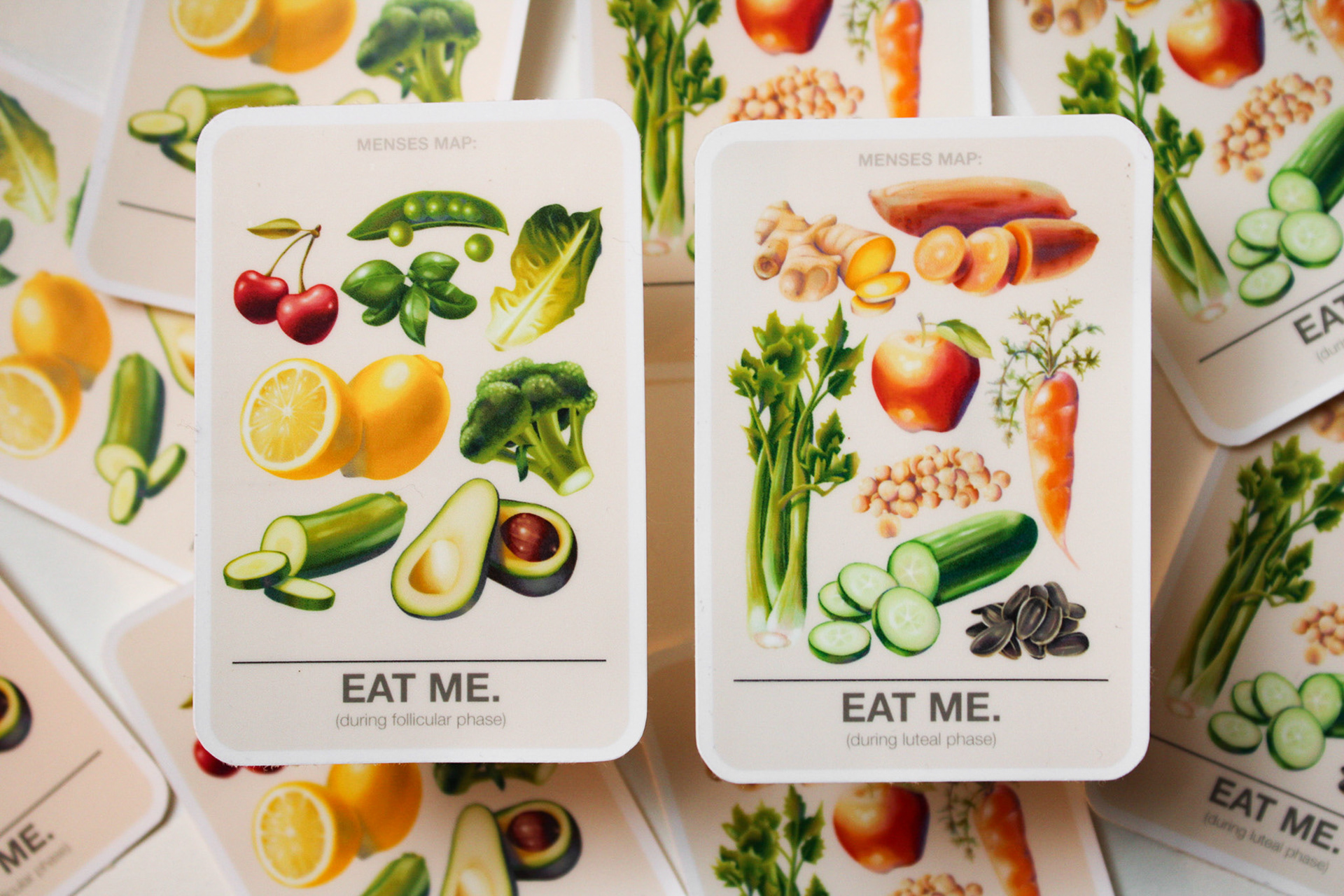 "Menses Map Minis" Stickers