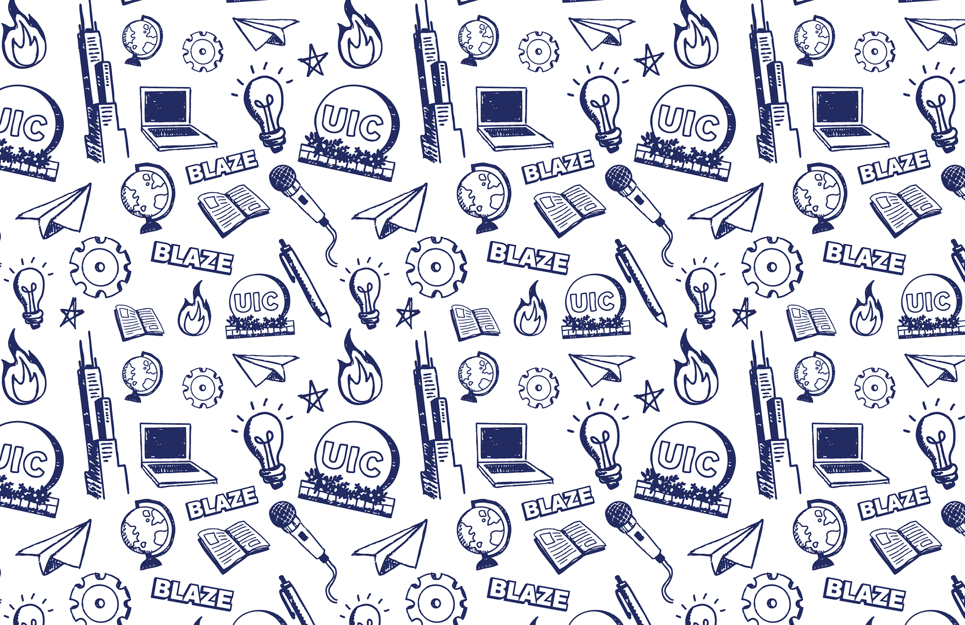 Blaze Themed Doodle Pattern