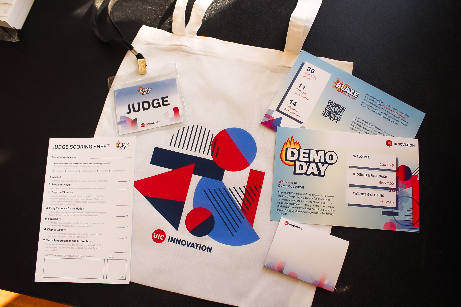 Demo Day Printed Materials and Giveaway Items