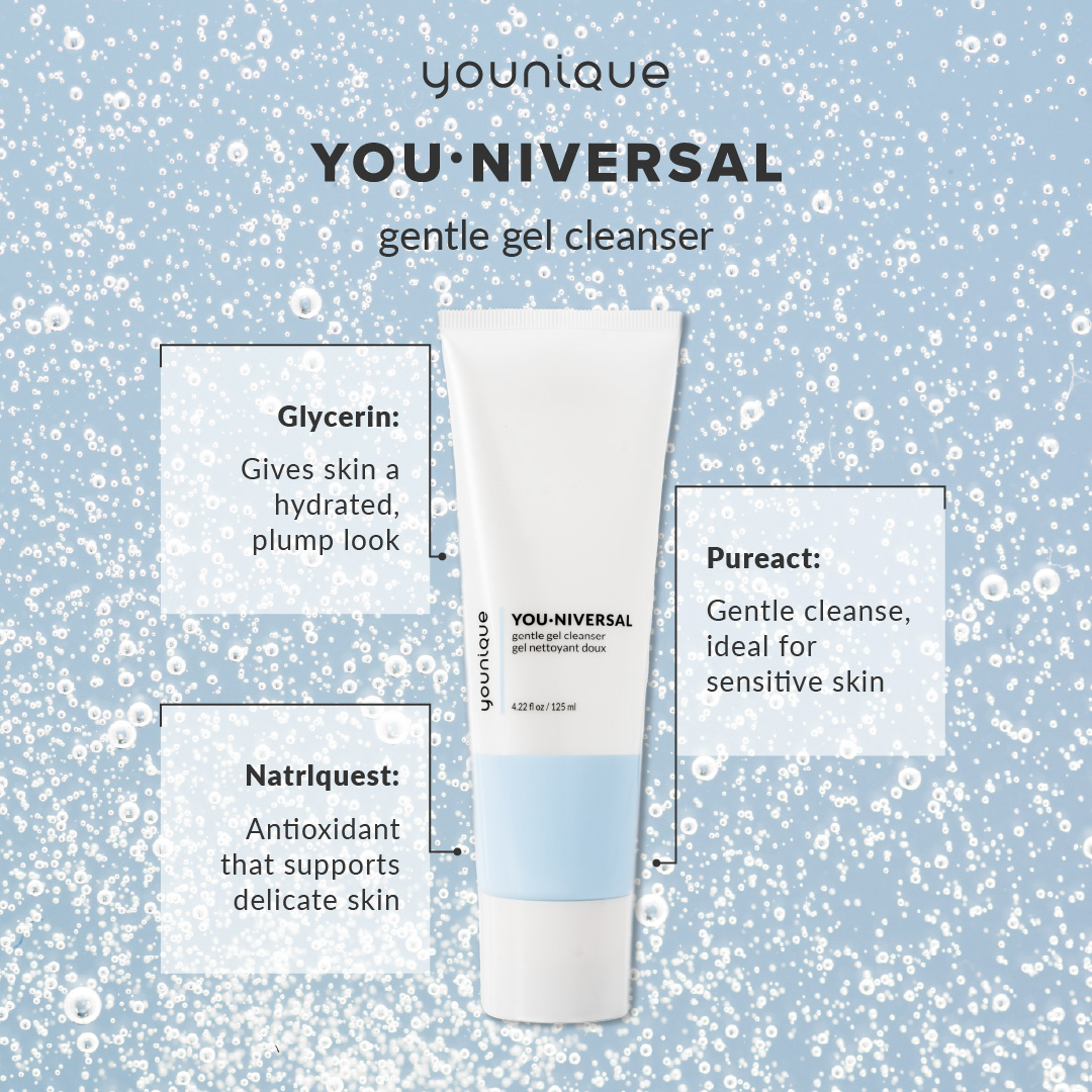 Social media graphic highlighting the key ingredients of a new product