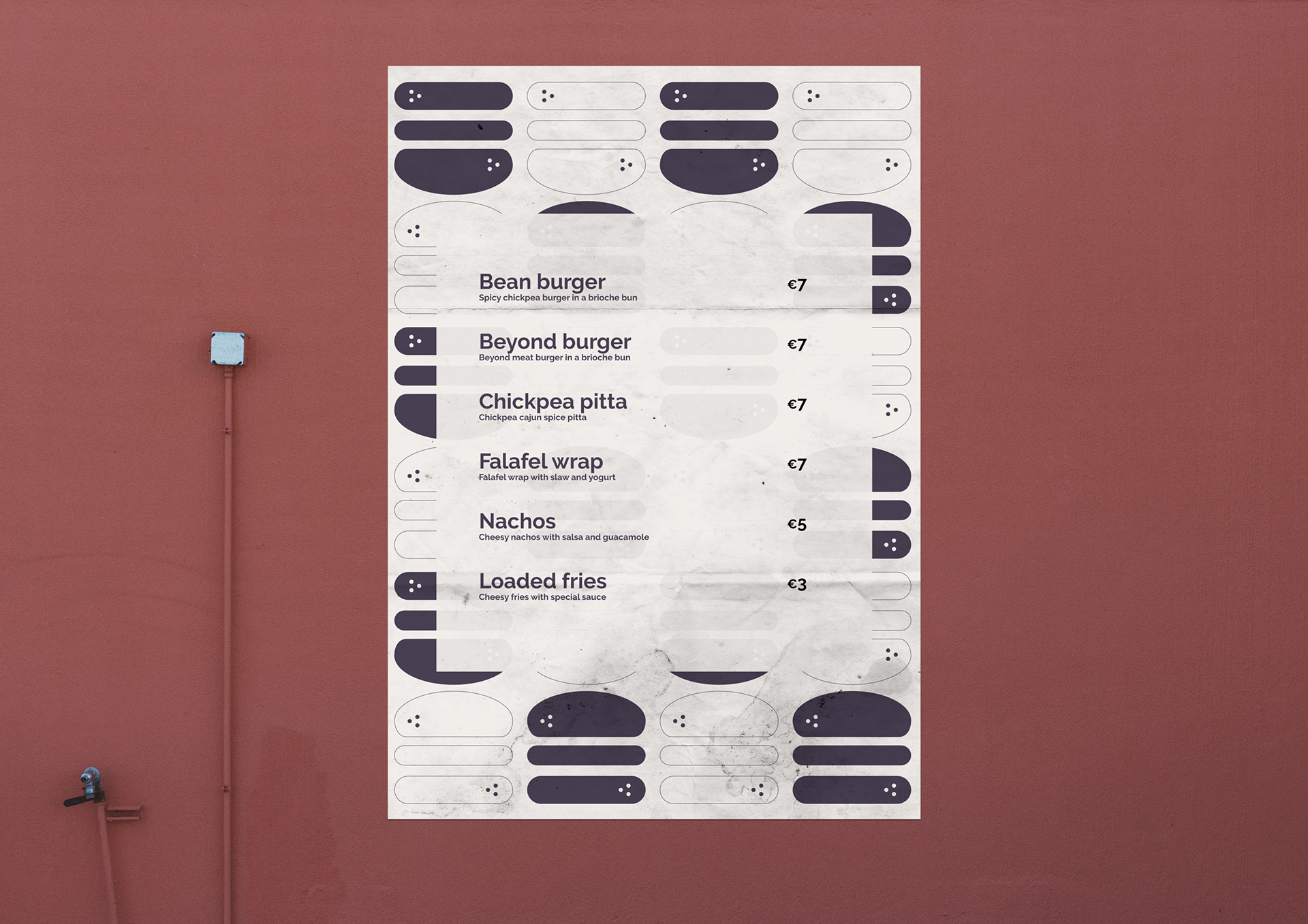 Menu Wall mockup