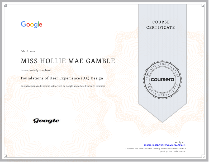 Google UX design course foundation