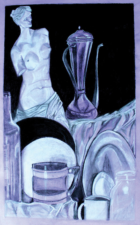 Charcoal Still Life Drawing