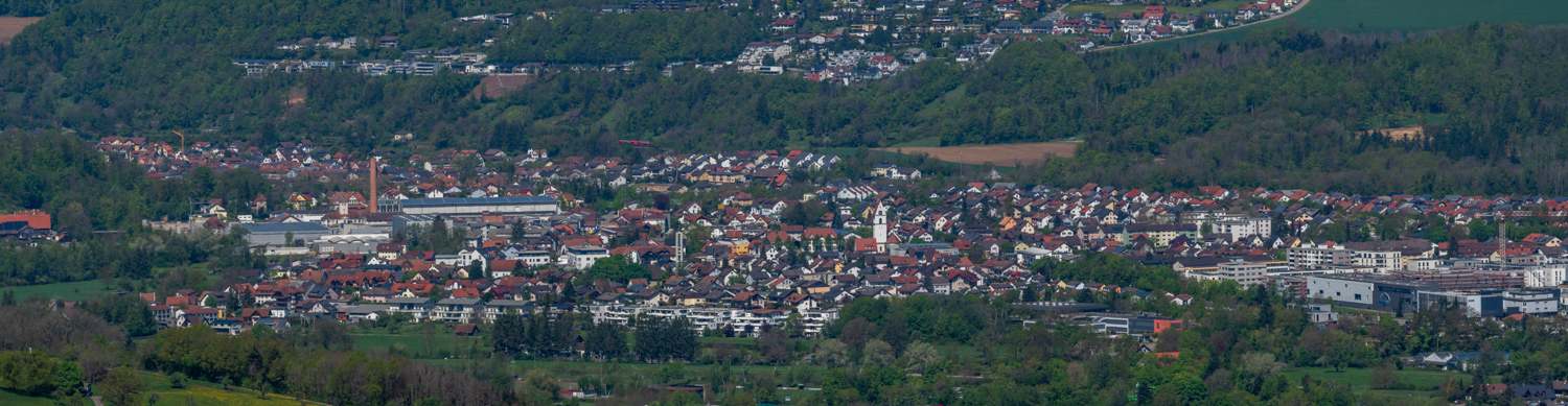 Blick von der Küssaburg auf Lauchringen