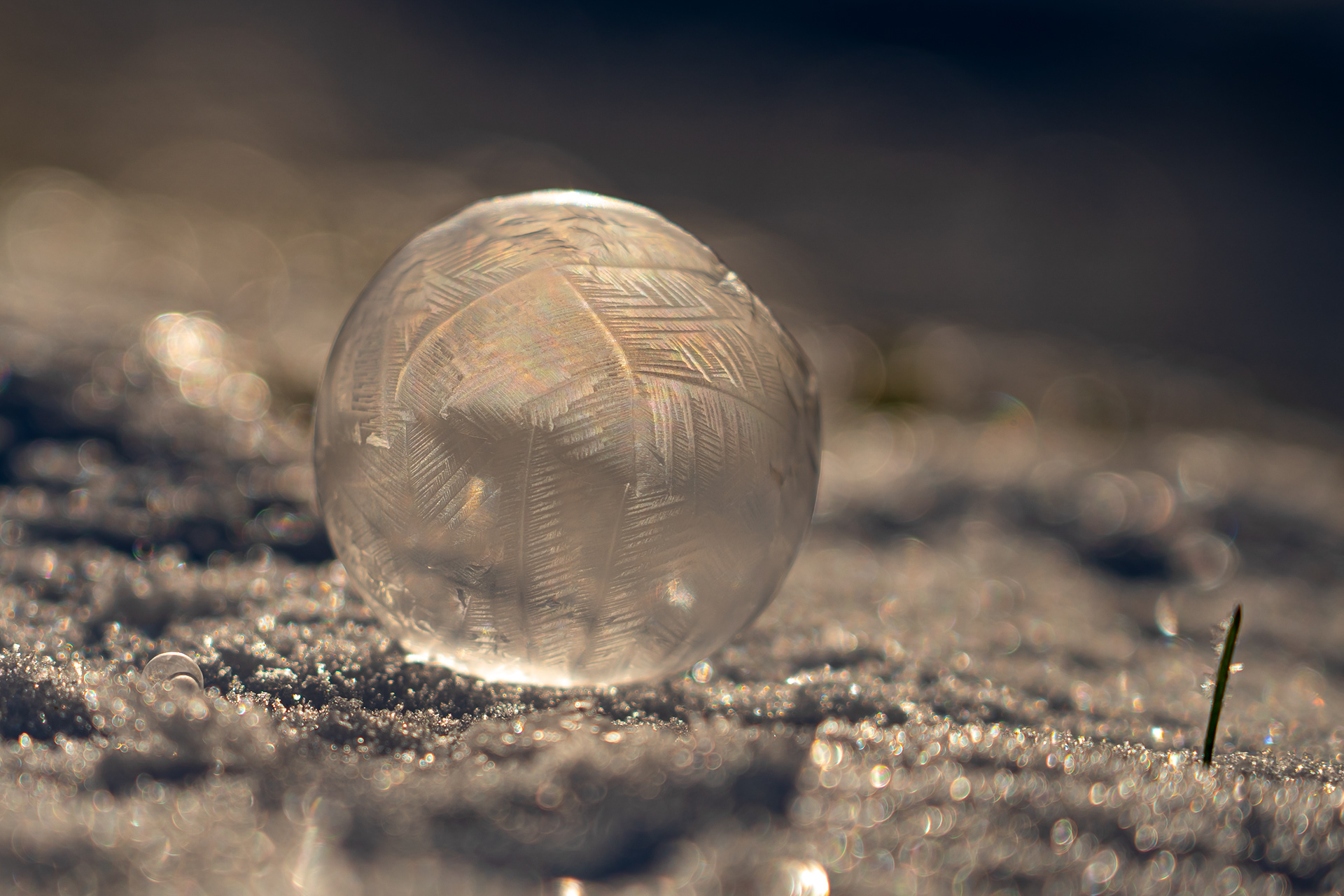 Gefrierende Seifenblase