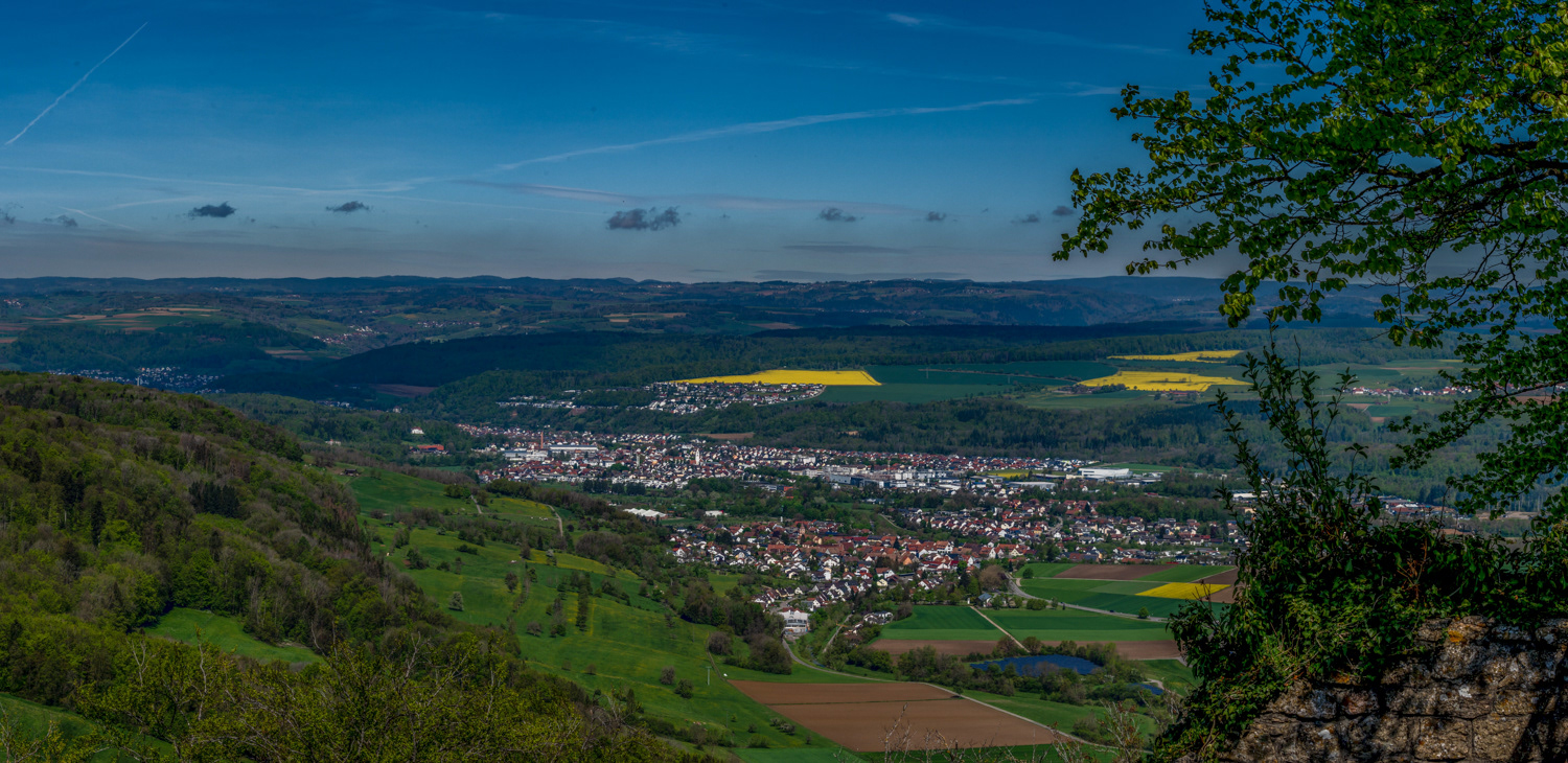 Blick von der Küssaburg auf Lauchringen