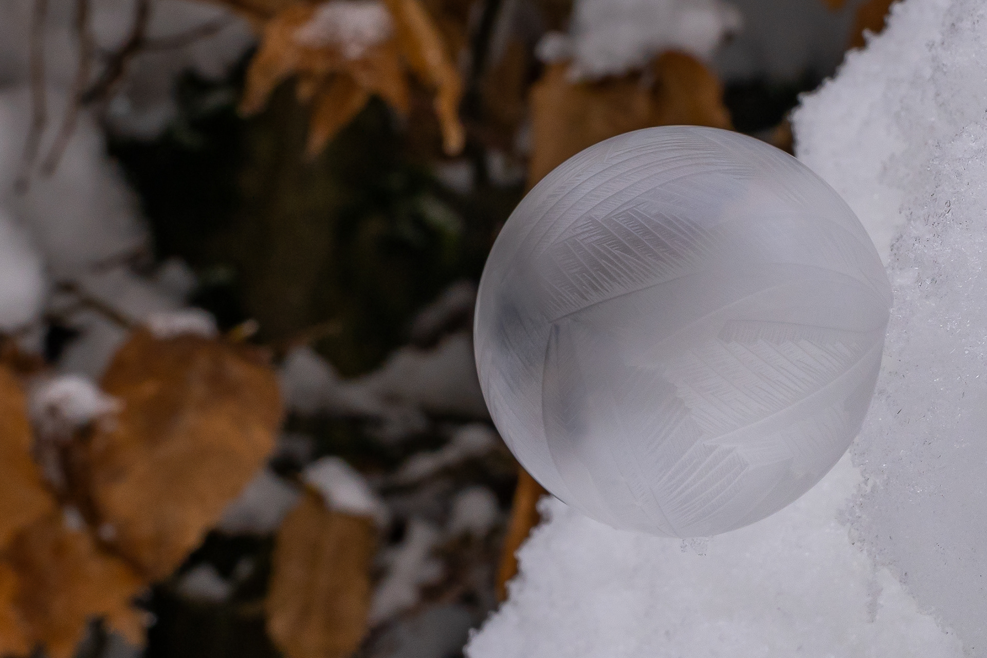 Gefrierende Seifenblase