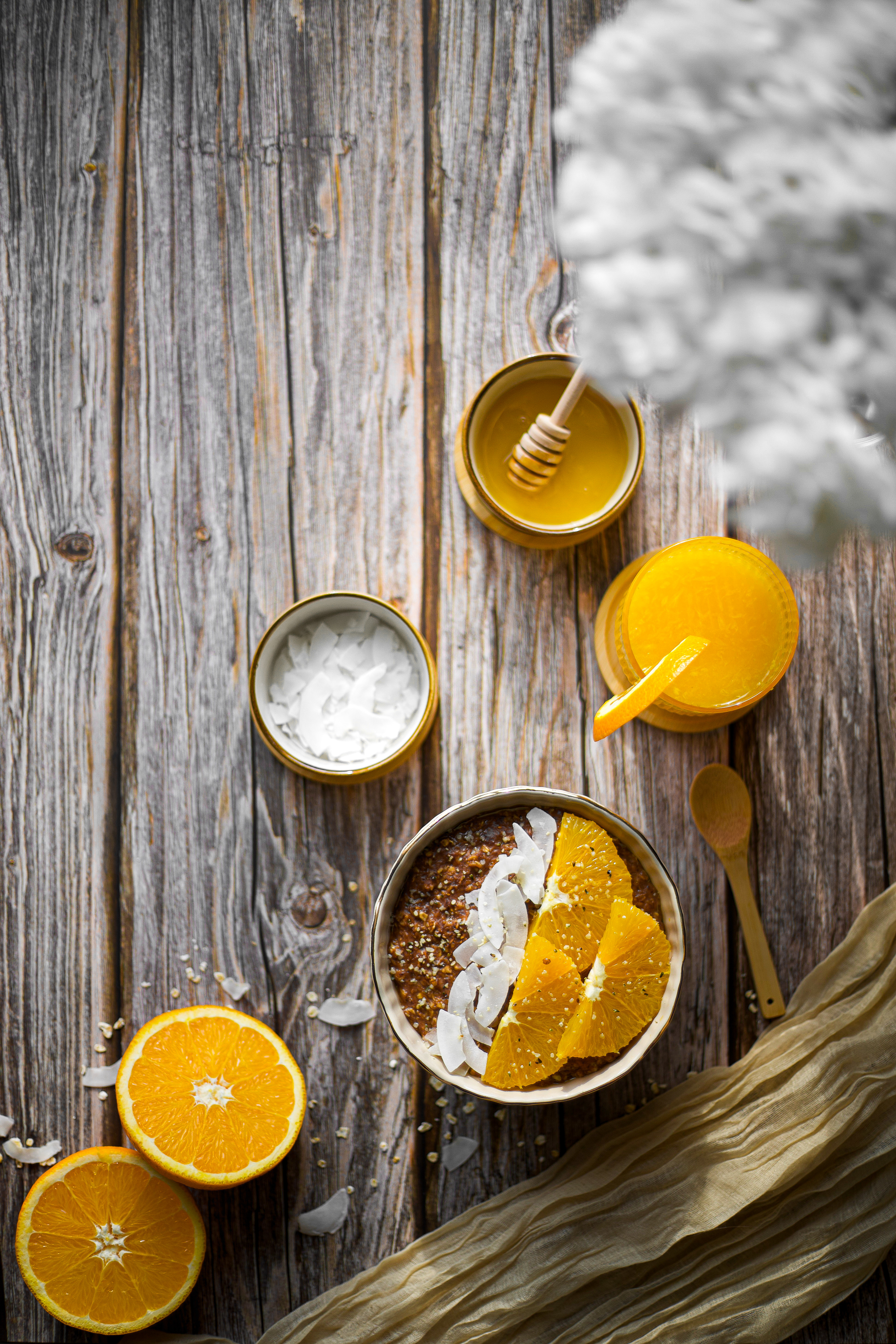 Orangen-Kakao-Porridge