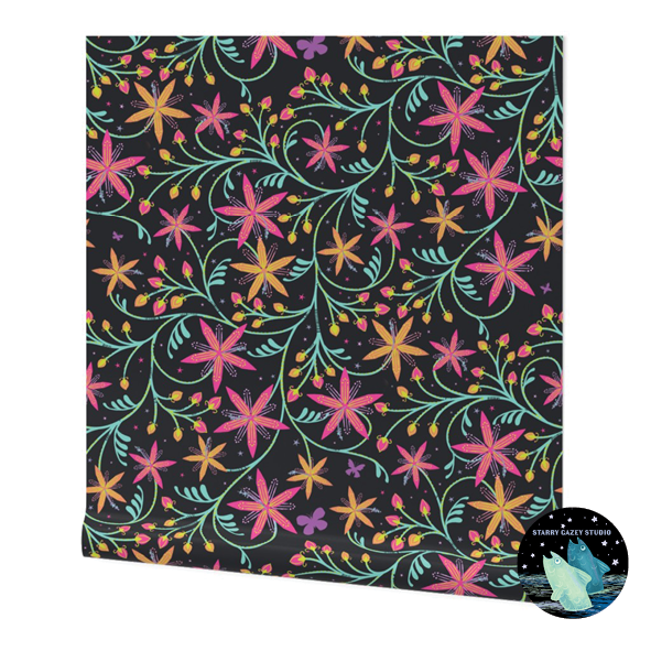 https://www.spoonflower.com/en/wallpaper/21589709-starlight-blooms-charcoal-night-by-starry_gazey_studio