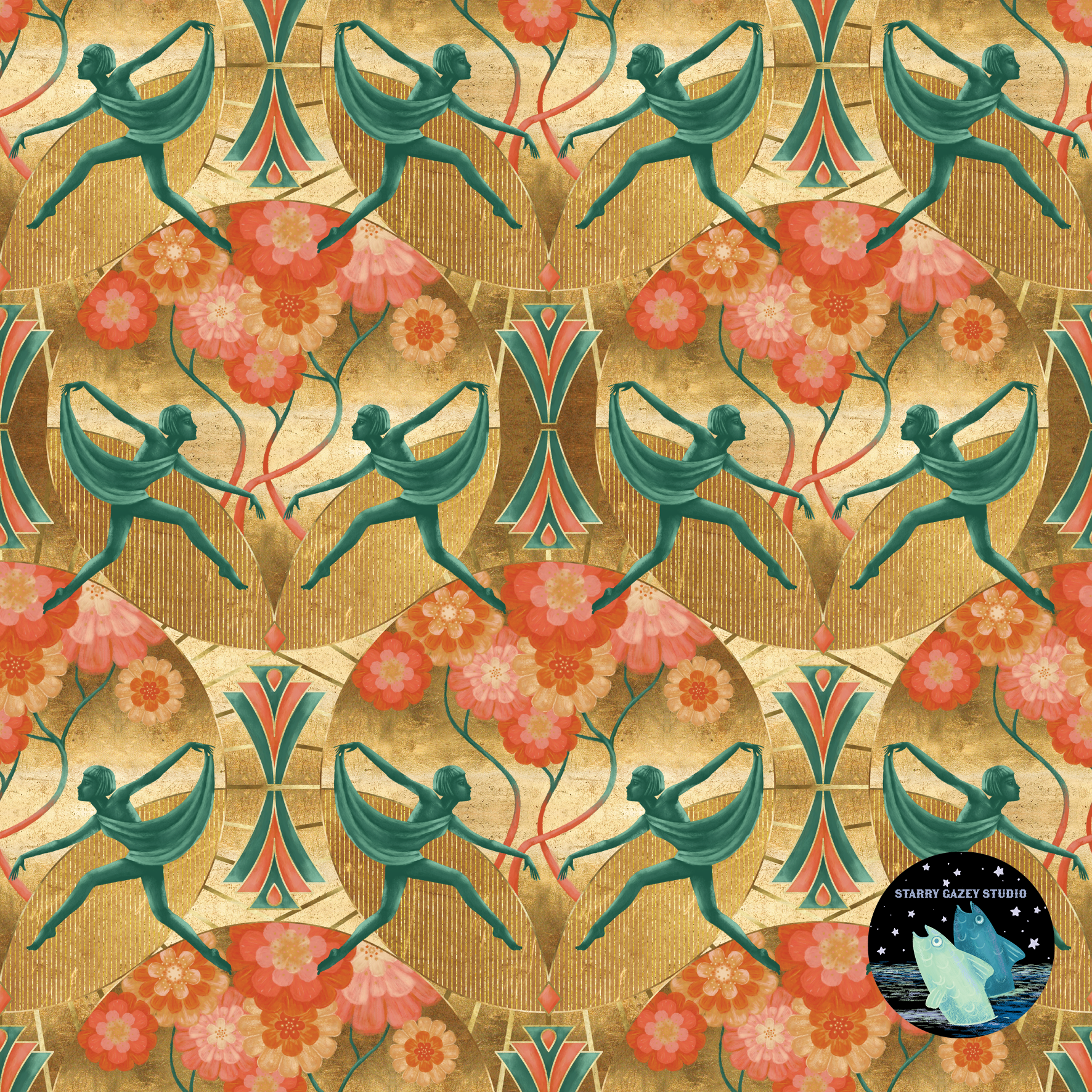 Art Deco Dancers  https://www.spoonflower.com/artists/designs/19368420