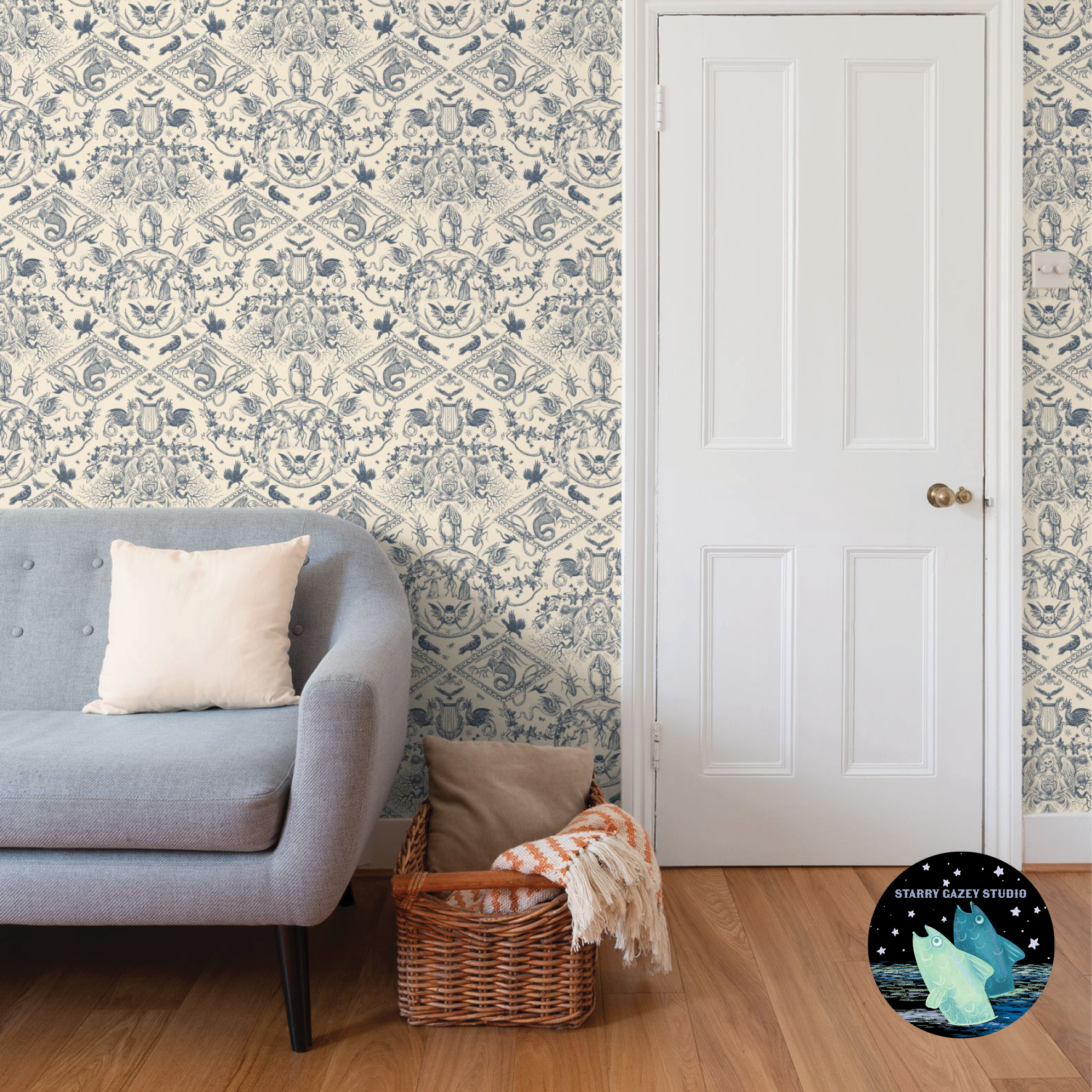 Twilight Blue Wallpaper: https://www.spoonflower.com/en/wallpaper/19478498-dejeuner-de-la-doom-twilight-blue-by-starry_gazey_studio