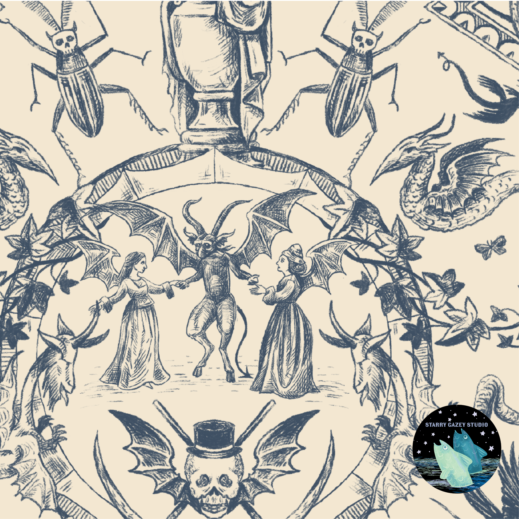 Twilight Blue Wallpaper: https://www.spoonflower.com/en/wallpaper/19478498-dejeuner-de-la-doom-twilight-blue-by-starry_gazey_studio