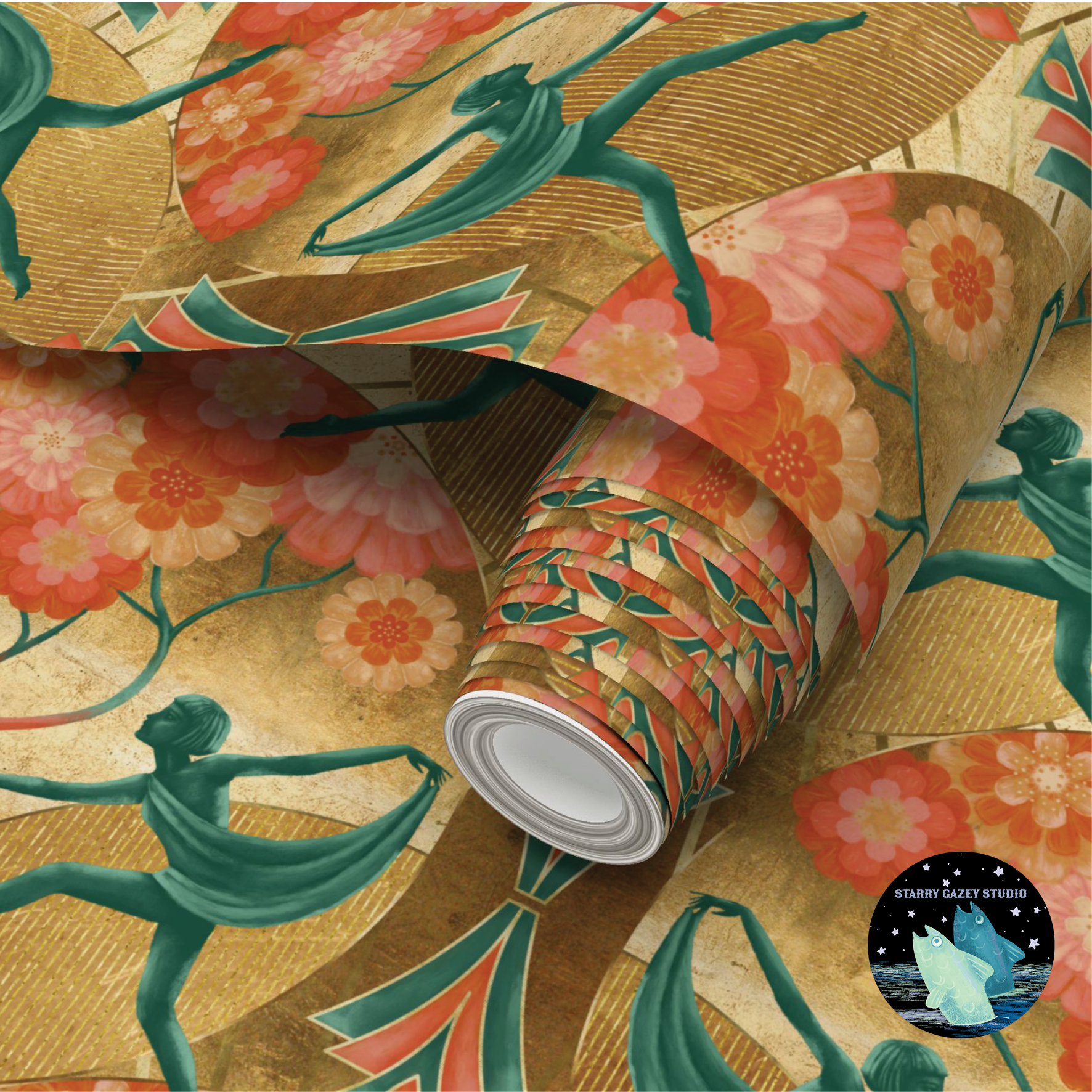 Art Deco Dancers  https://www.spoonflower.com/artists/designs/19368420