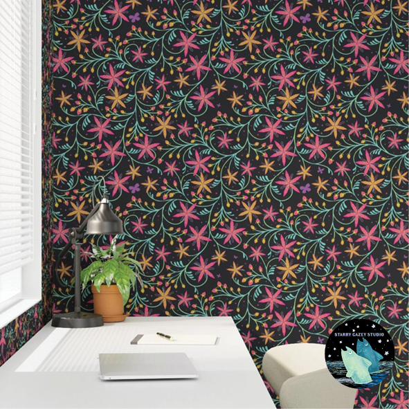 https://www.spoonflower.com/en/wallpaper/21589709-starlight-blooms-charcoal-night-by-starry_gazey_studio