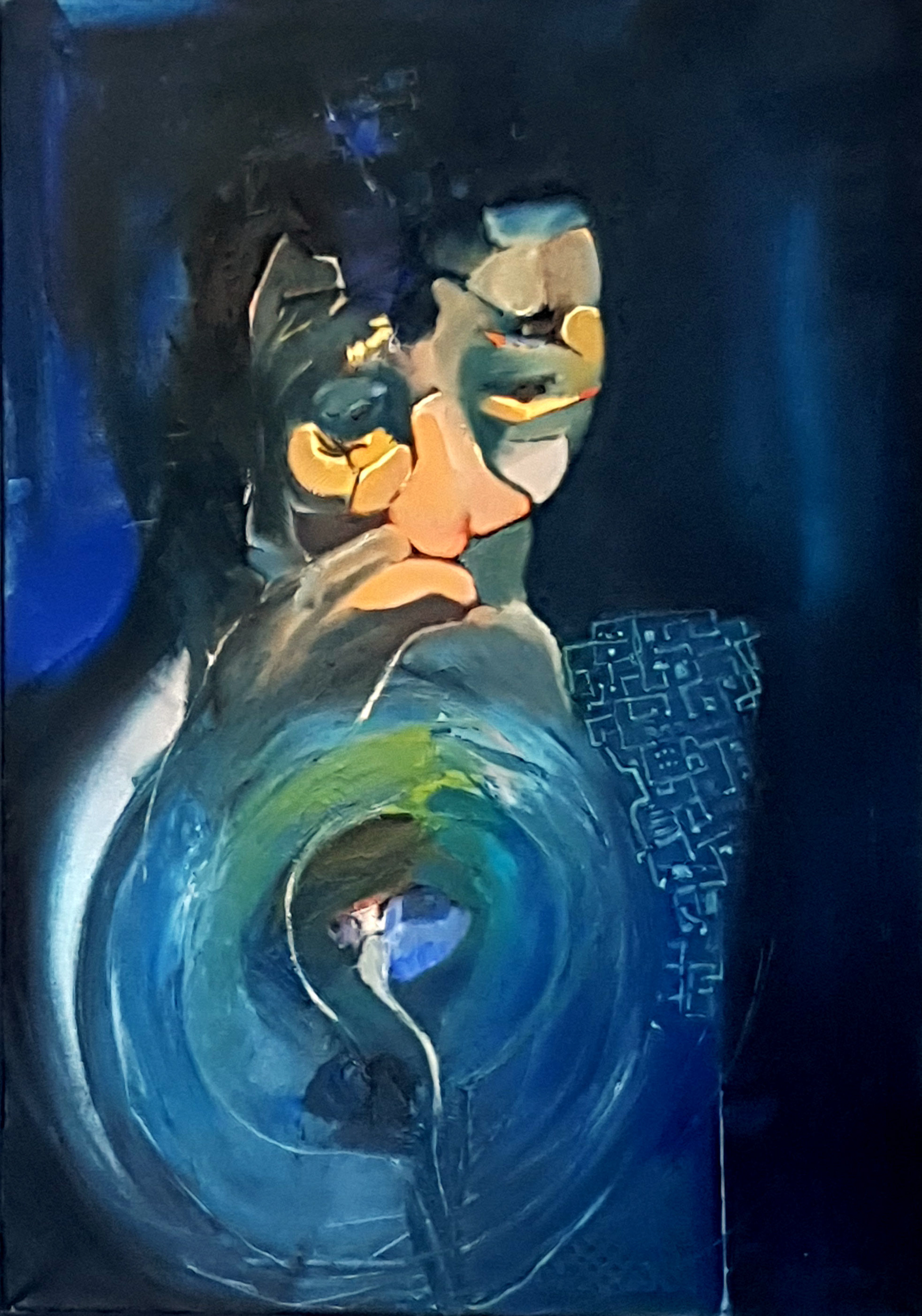 BABBAGE Taille de la toile : 58x82 cm Peinture à l’huile sur toile