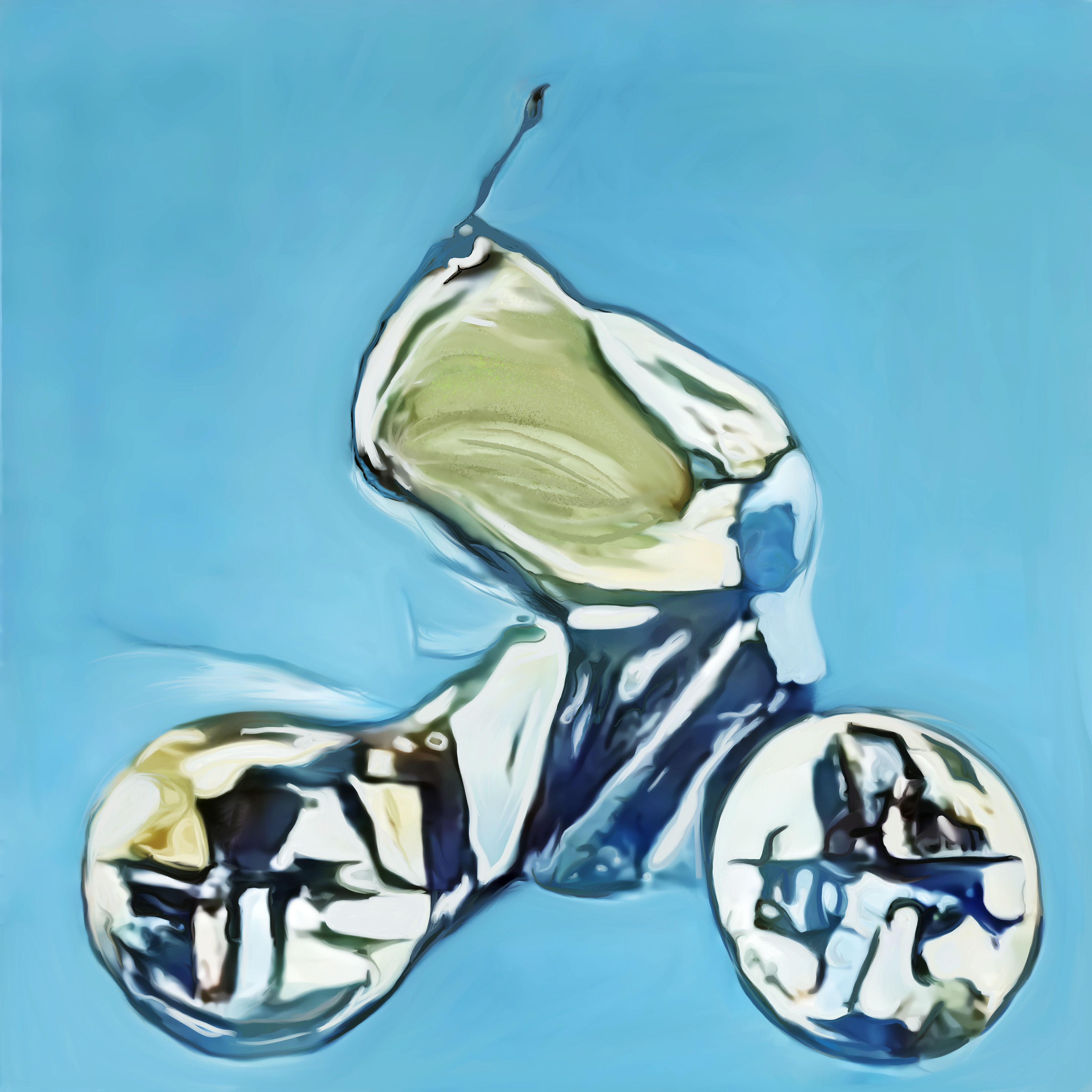 Gan riding bicycle, version peinture digitale