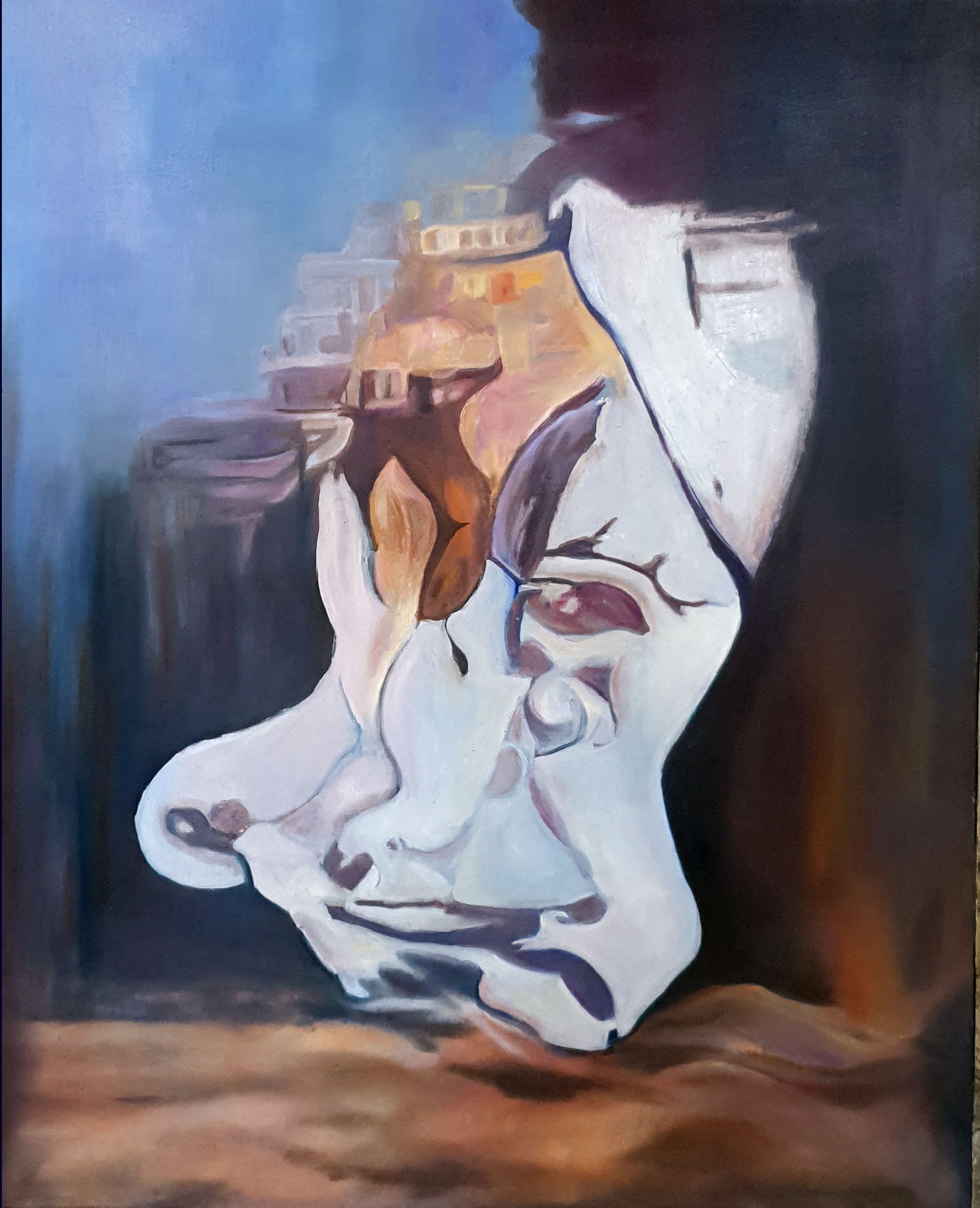 GANHEAD Taille de la toile : 81x100 cm /Peinture à l’huile sur toile