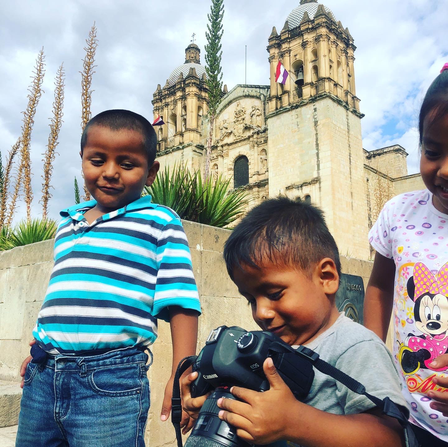 Oaxaca 2019 during the Day of the Dead  with young Zapotec children. 