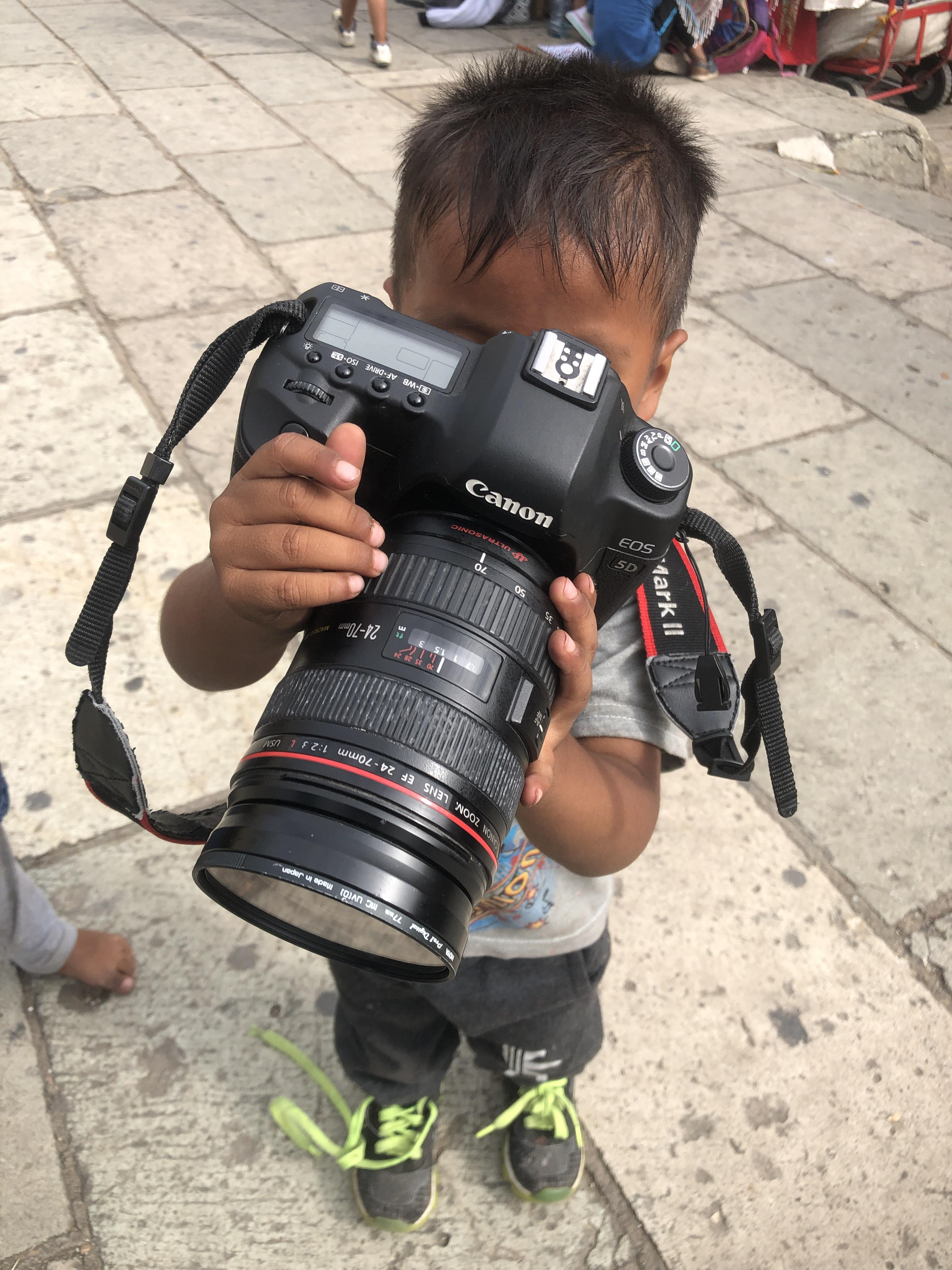 The camera is almost as big as Kico.