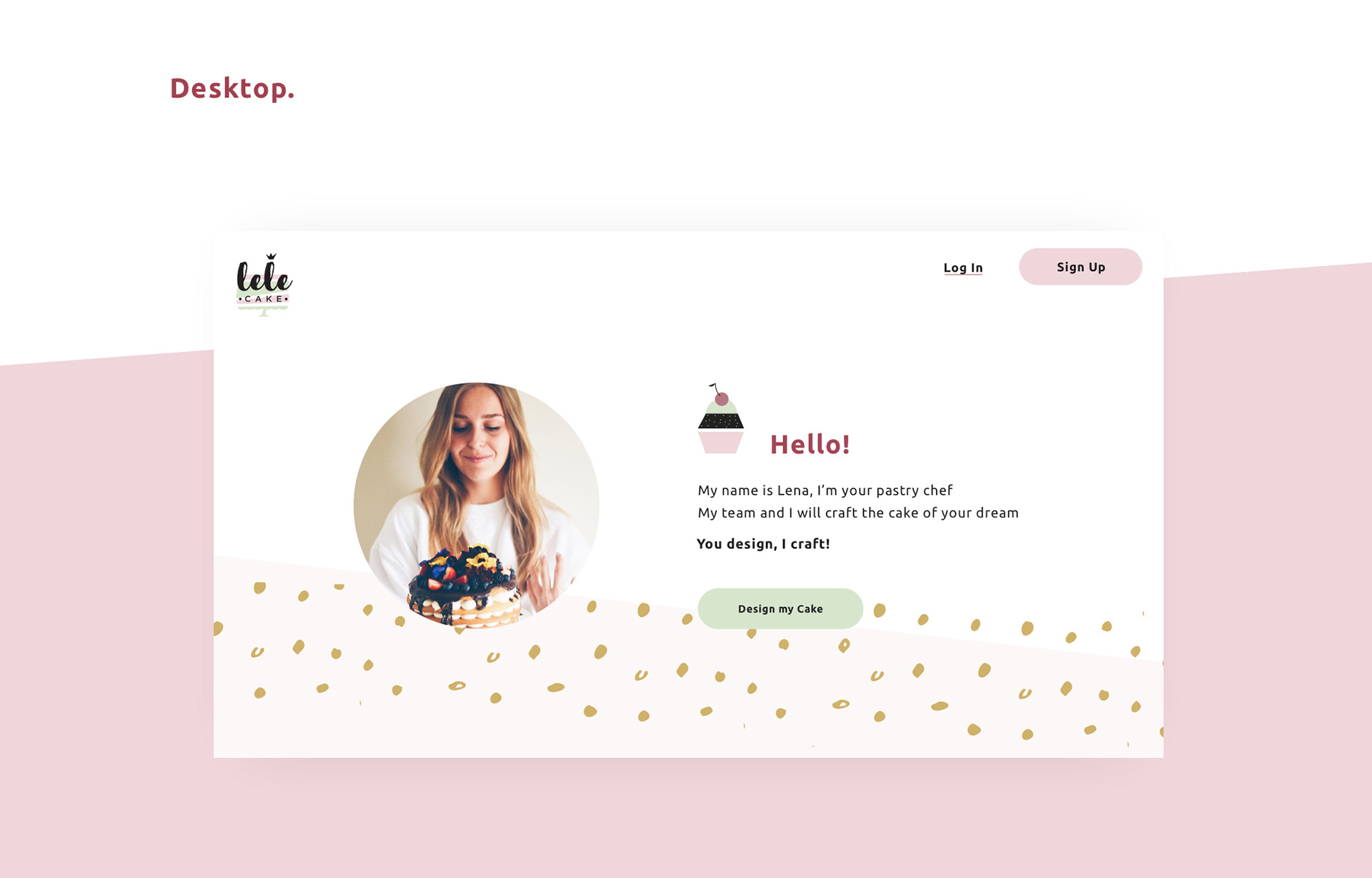 Anna Pakarina. Portfolio - UI/UX for Lele Cake Sweet Shop App