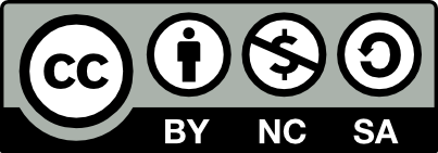 Badge displaying icons creative license for 'CC BY-NC-SA 4.0'