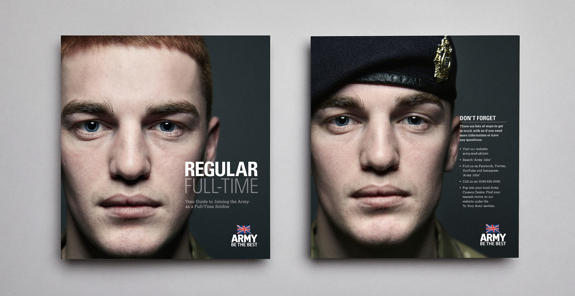 British Army Soldier brochure cover shots retouching