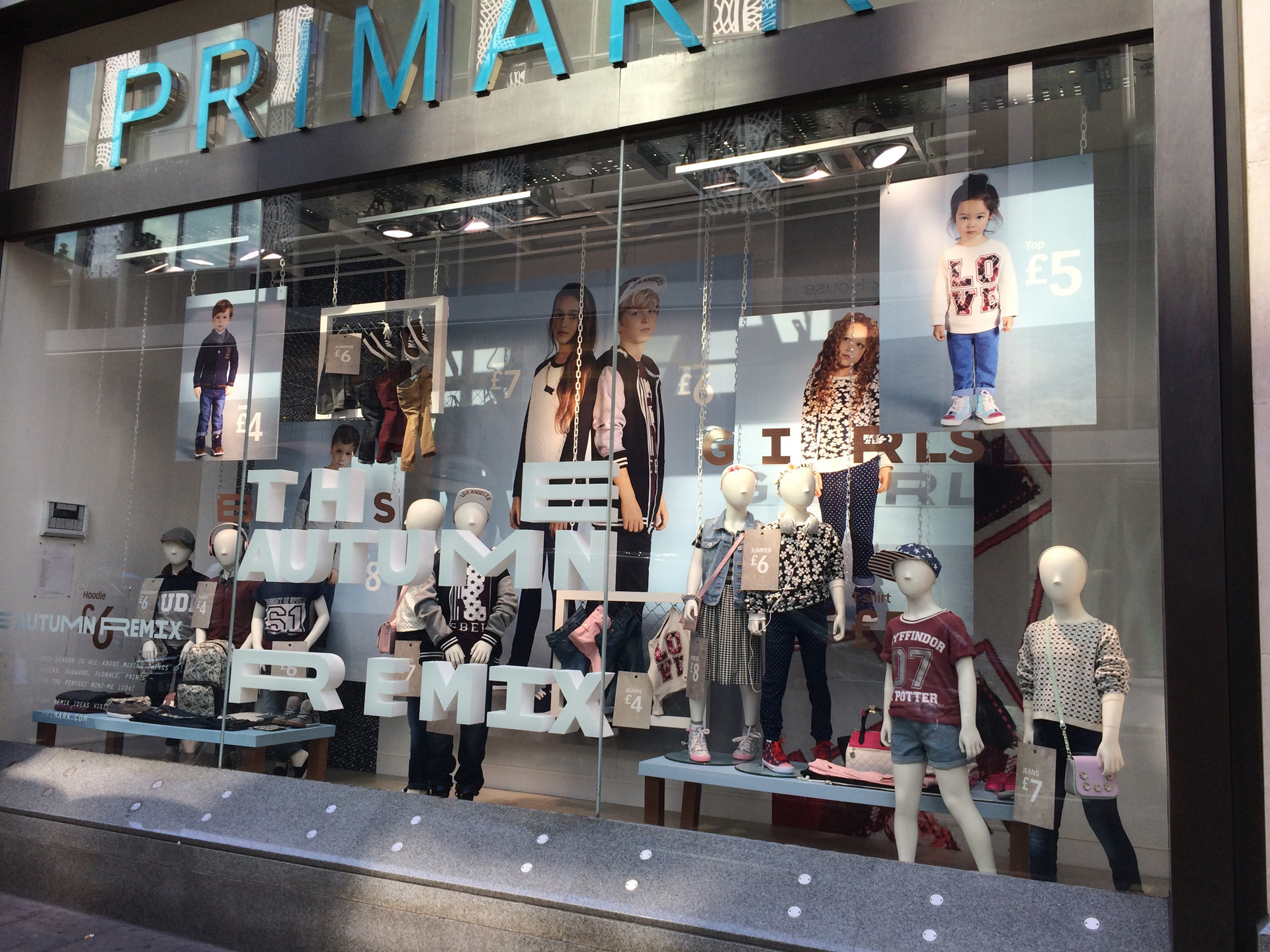 Primark | Autumn Remix | Windows and in-store graphics | Artwork