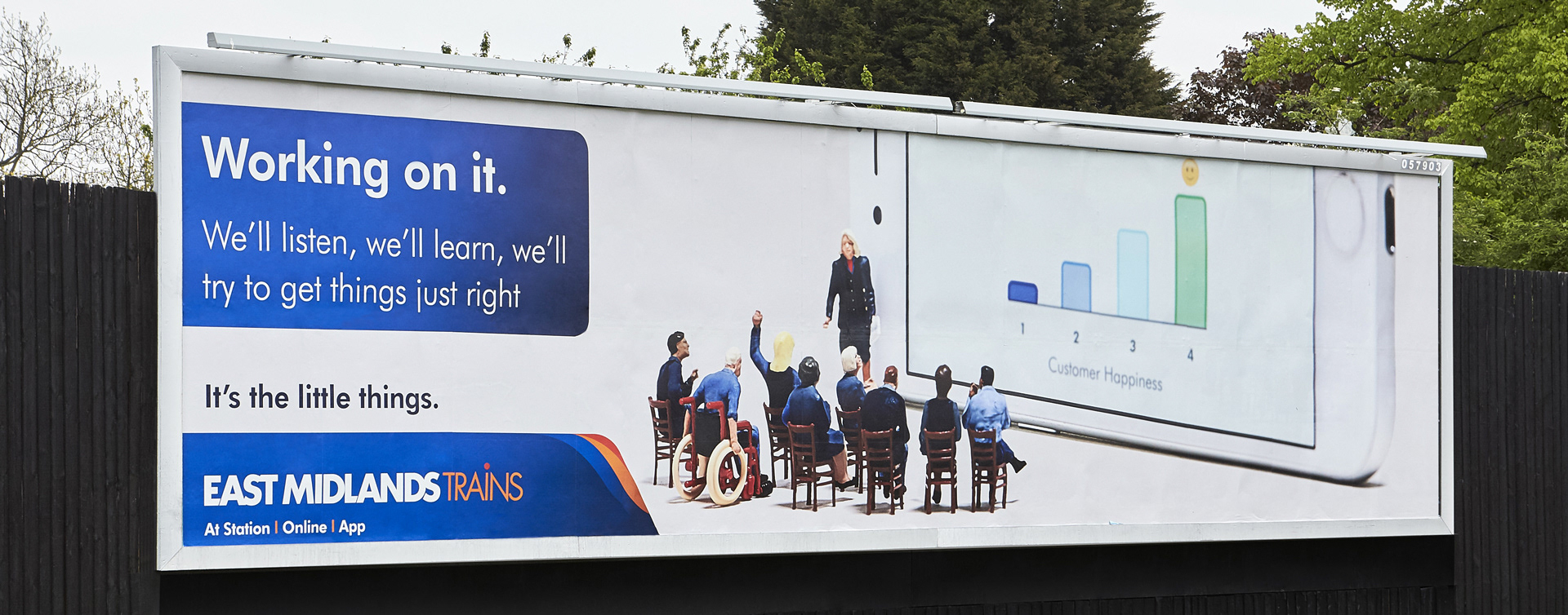 East Midlands Trains It's the little things billboard artwork