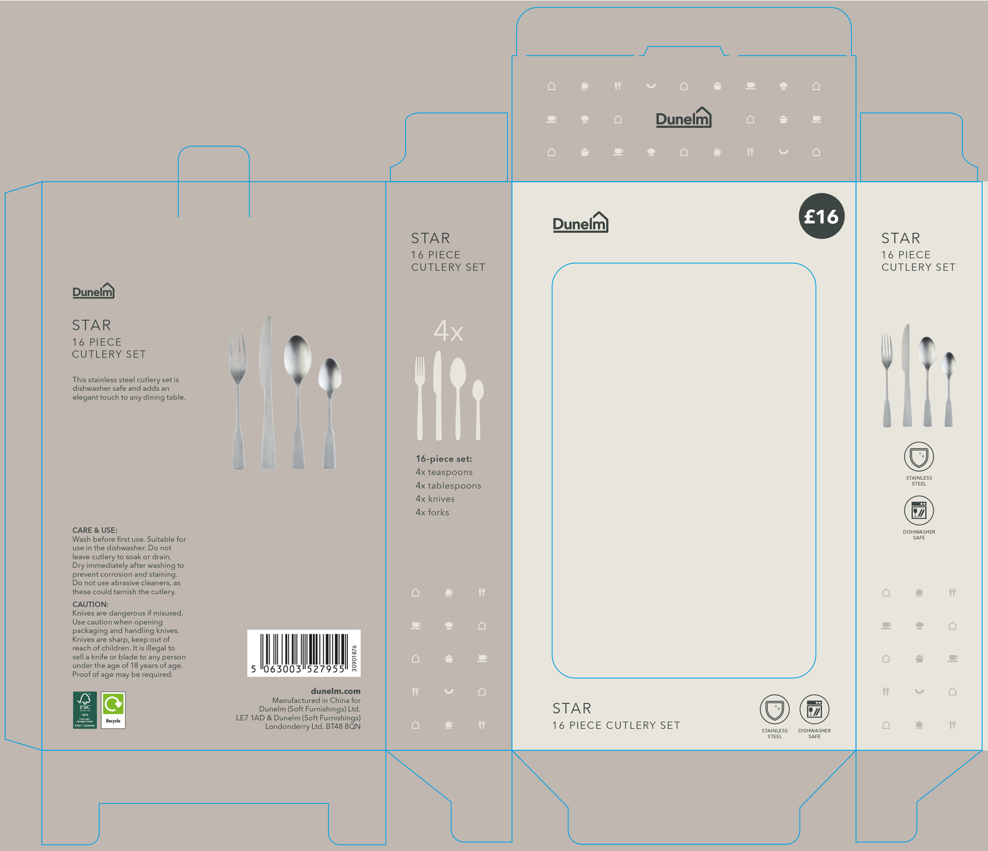 Dunelm packaging artwork