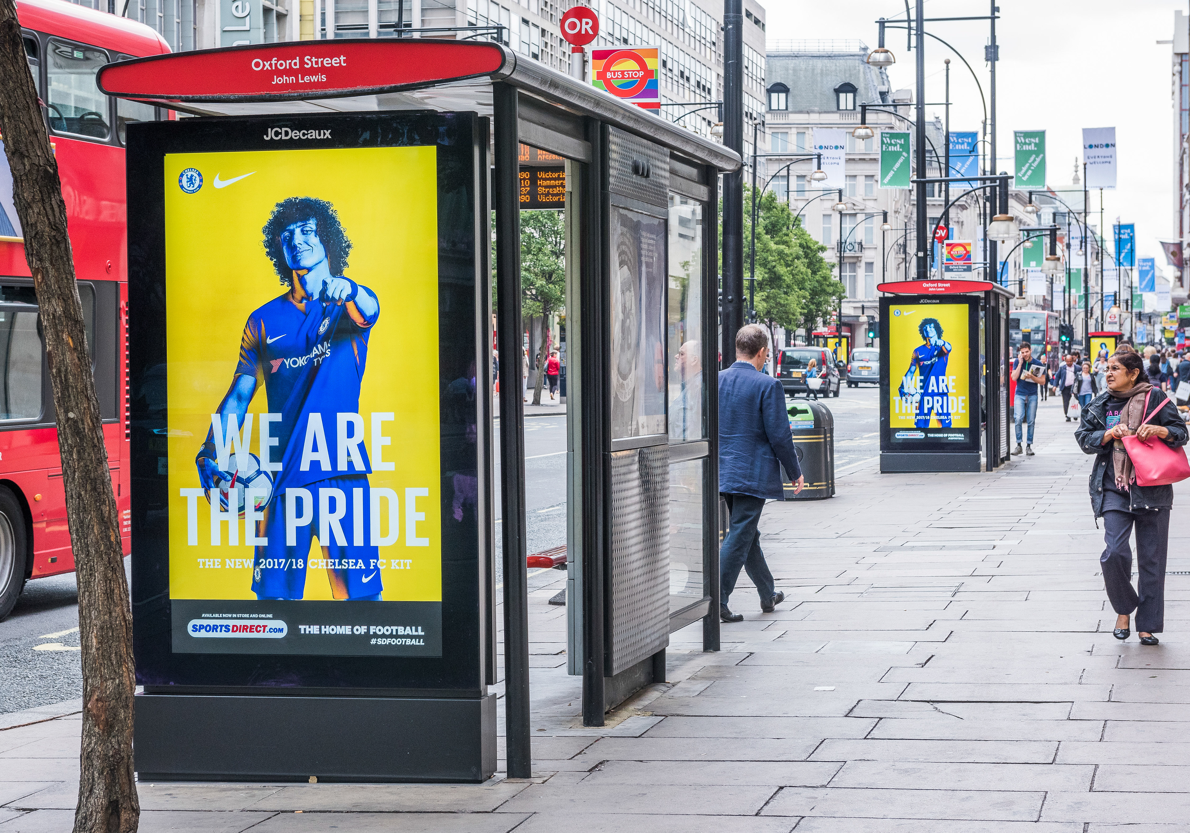 Nike London clubs kit launch digital screens artwork.