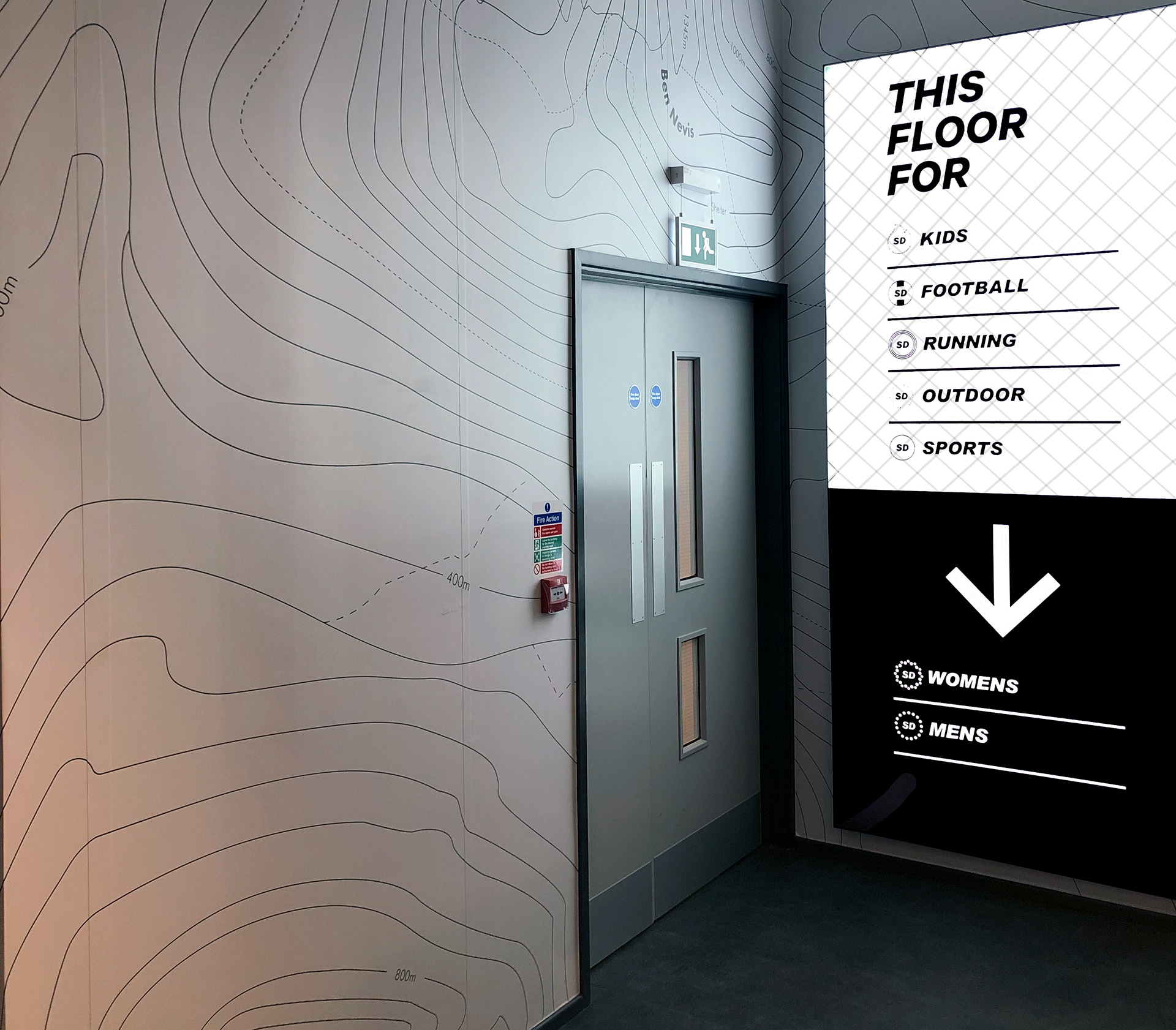 Wallpaper & Floor Wayfinding Lightbox Artwork