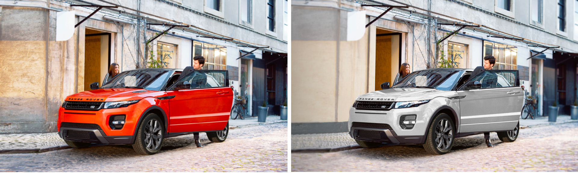 Car colour change retouching