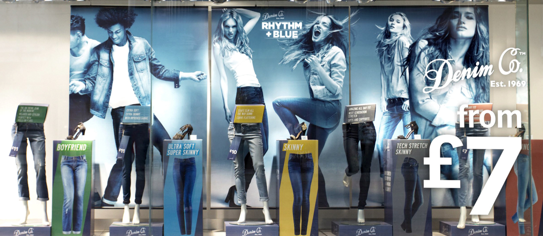 Primark Denim Company Campaign window display artwork