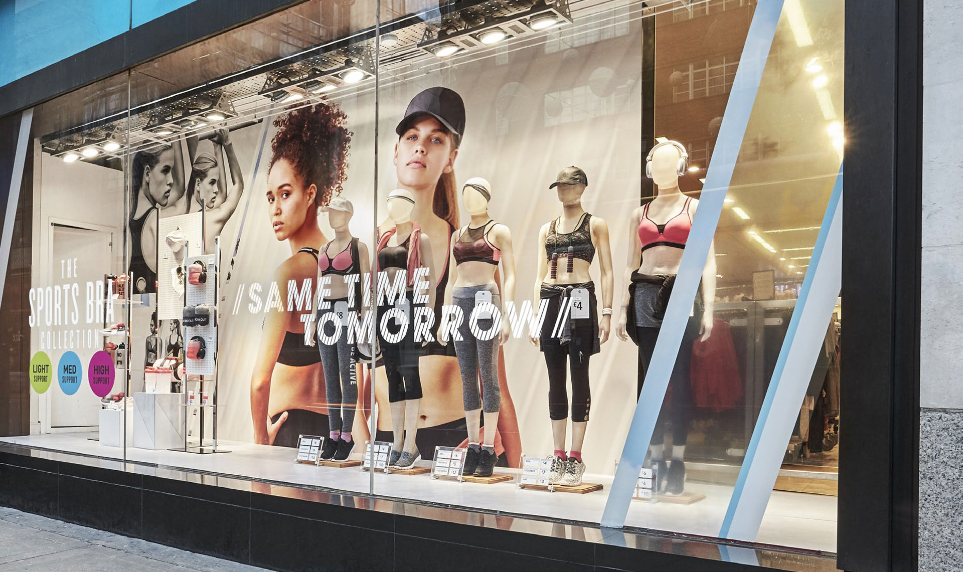 Primark Workout Campaign window graphics artwork
