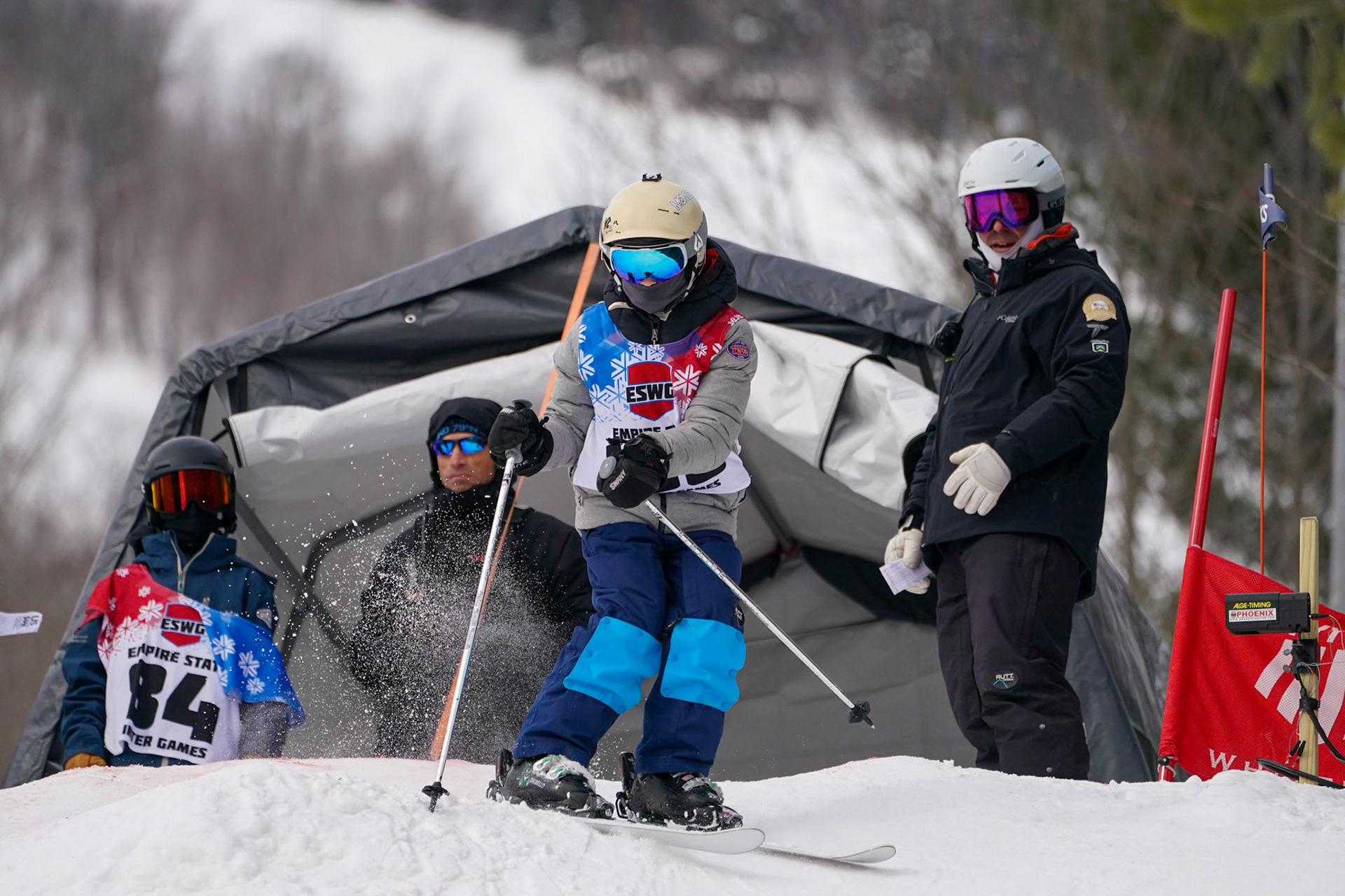 Moguls at Whiteface Mountain during the Empire State Winter Games in Lake Placid, NY on Sunday, February 5, 2023. (Photo by Bond Photos)