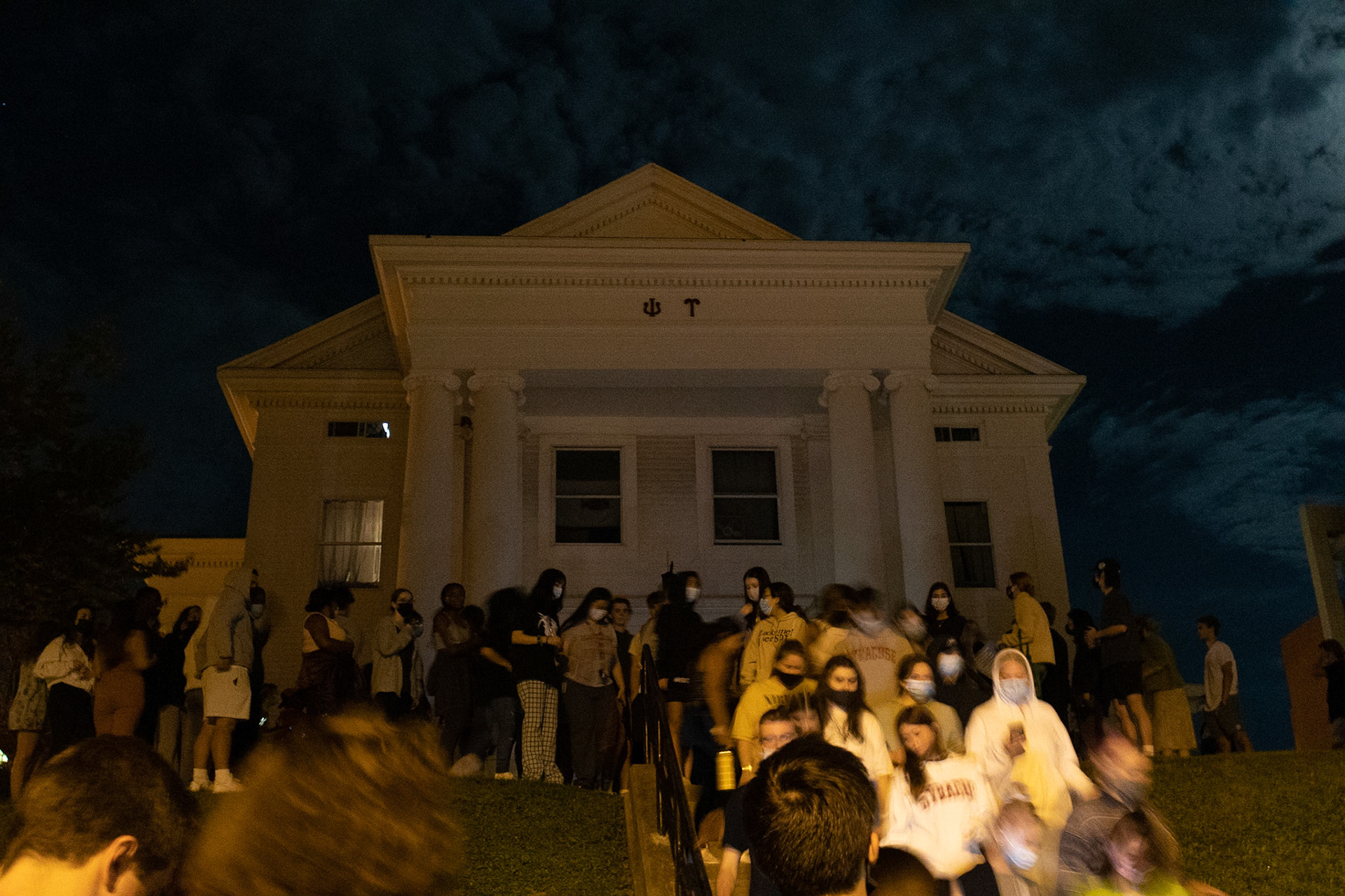 SU students protest the administration and many frats around campus due to rape alligations and inaction by the Chancellor on September 21st. The protests lasted for nearly 2 hours, starting along Comstock and ending with the Chancellor's House after stopping at numerous frats along the way. There were calls for the admin to take action against numerous students who were alleged to have raped students within the frats. The protests were entirly peaceful and many students were following mask guidelines.