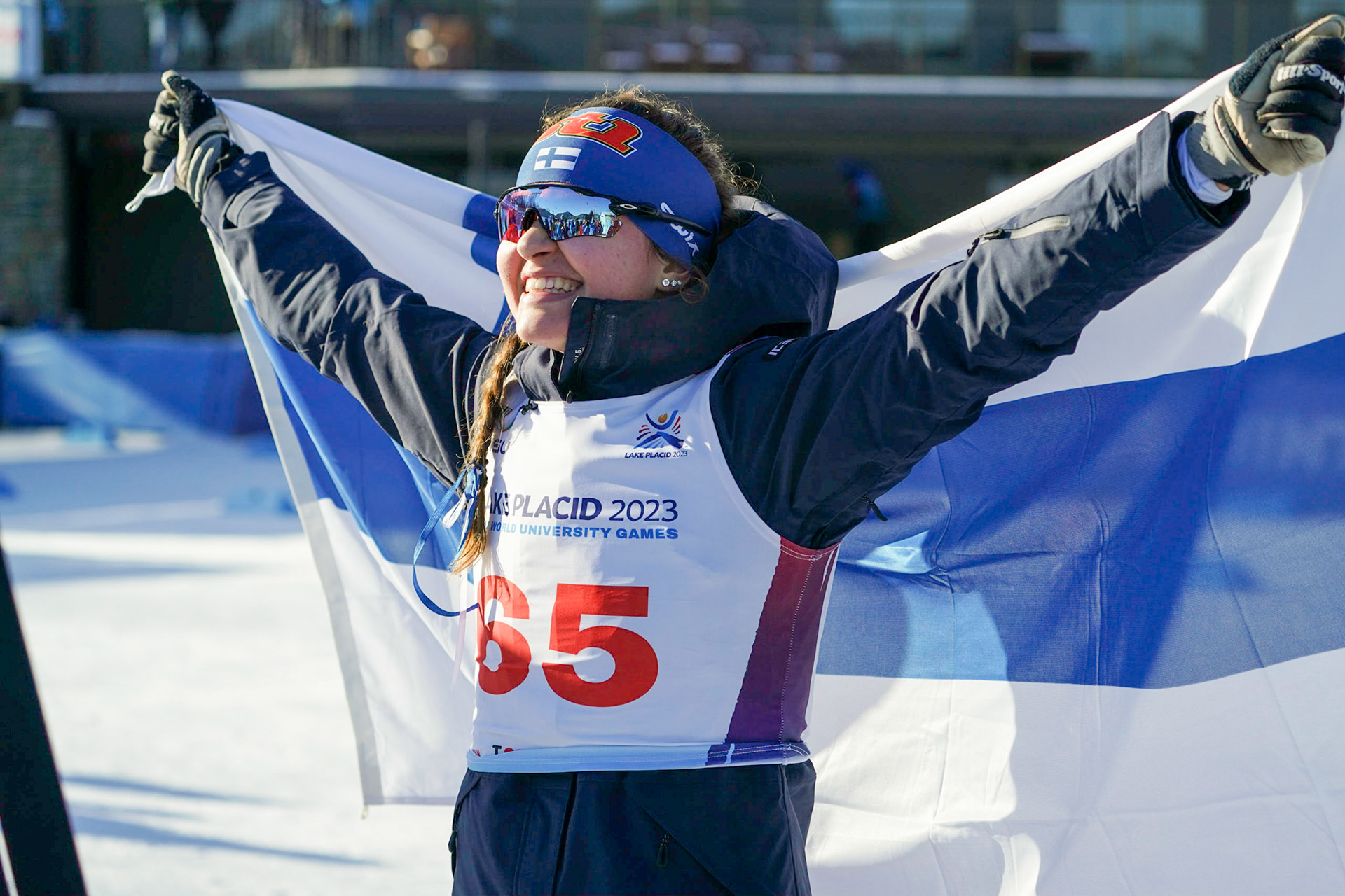 Men and Women Cross Country Skiers race across the course during the Individual Classic Cross Country race at the 2023 FISU World University Games on January 17, 2023 in Lake Placid, New York. (Photo by Bond Demetri Photos/FISU Games)