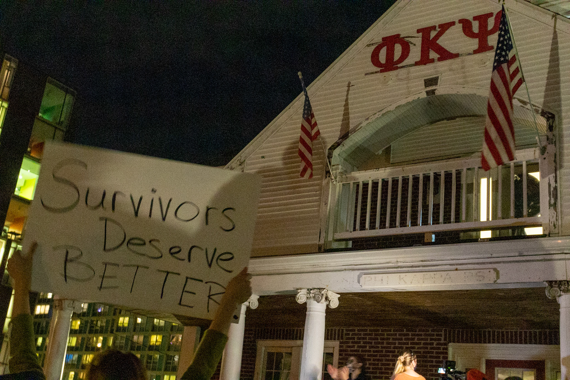 SU students protest the administration and many frats around campus due to rape alligations and inaction by the Chancellor on September 21st. The protests lasted for nearly 2 hours, starting along Comstock and ending with the Chancellor's House after stopping at numerous frats along the way. There were calls for the admin to take action against numerous students who were alleged to have raped students within the frats. The protests were entirly peaceful and many students were following mask guidelines.