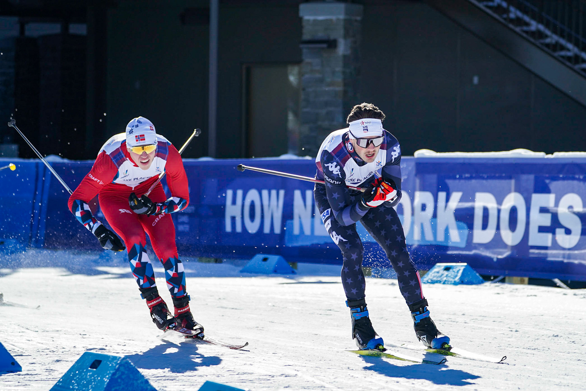 Both Men and Women Cross Country Skiers took to the hills during the Sprint Free event at the 2023 FISU World University Games on January 15, 2023 in Lake Placid, New York. (Photo by Bond Demetri Photos/FISU Games)