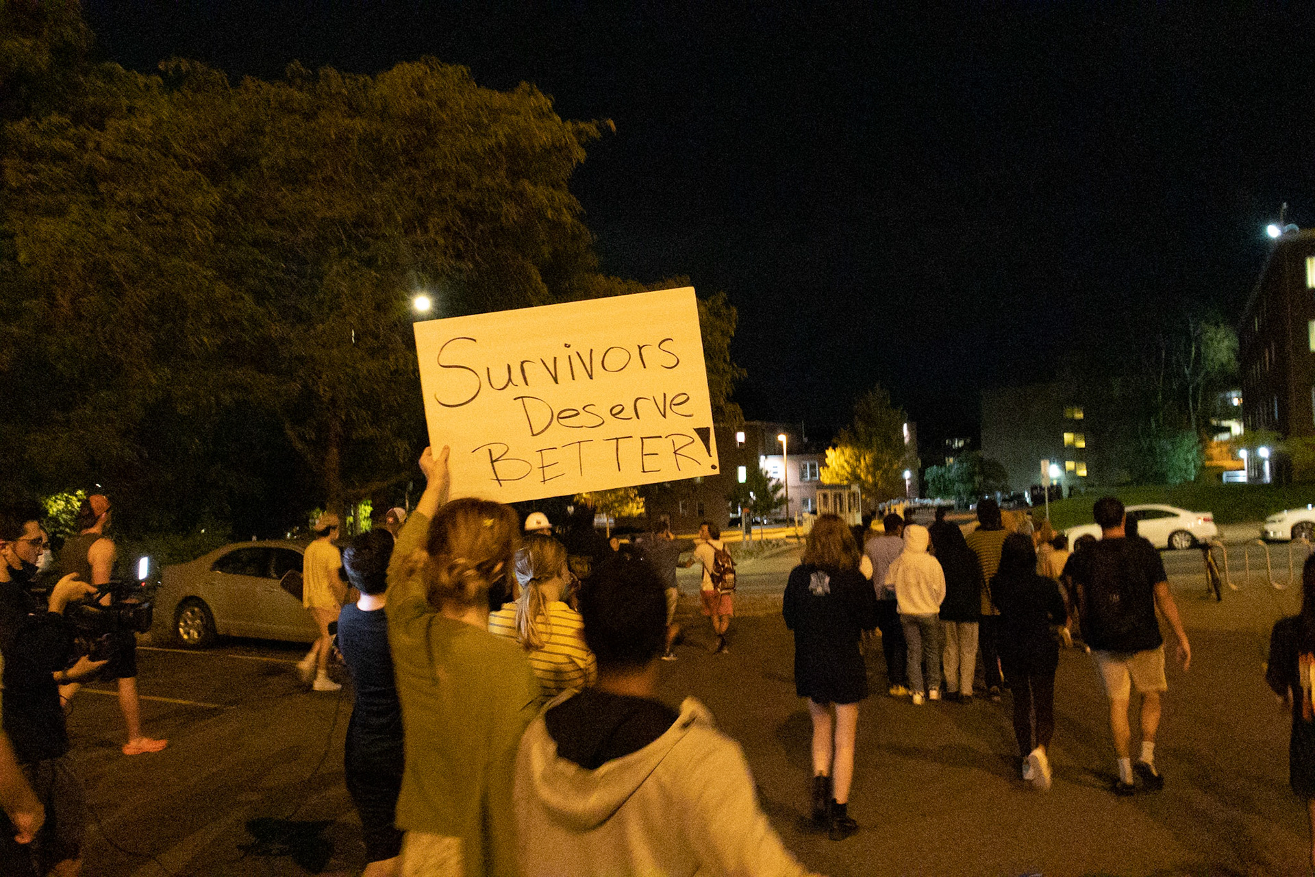 SU students protest the administration and many frats around campus due to rape alligations and inaction by the Chancellor on September 21st. The protests lasted for nearly 2 hours, starting along Comstock and ending with the Chancellor's House after stopping at numerous frats along the way. There were calls for the admin to take action against numerous students who were alleged to have raped students within the frats. The protests were entirly peaceful and many students were following mask guidelines.