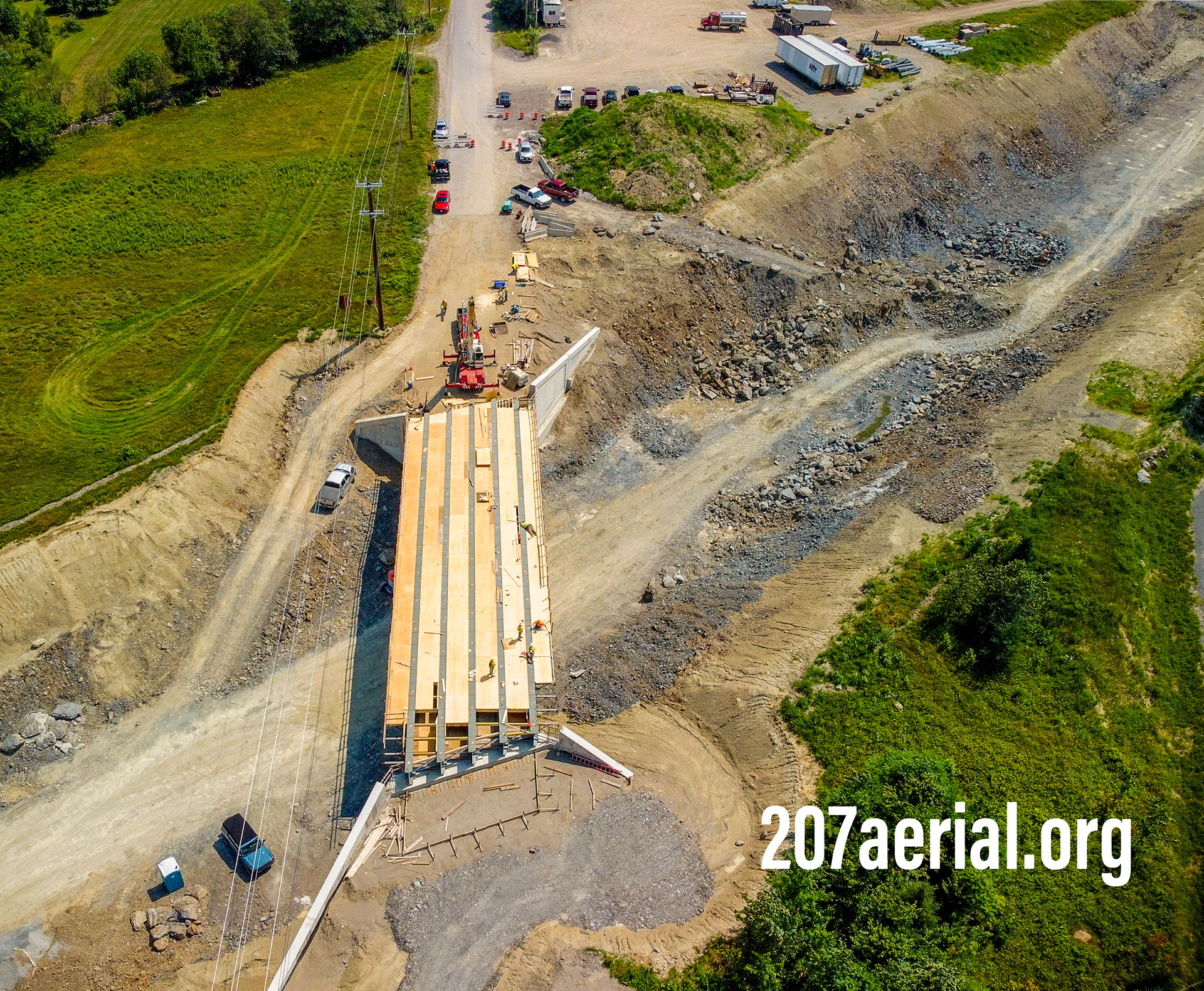 Clewleyville road bridge from a distant angle. Eddington, Maine. July 2023