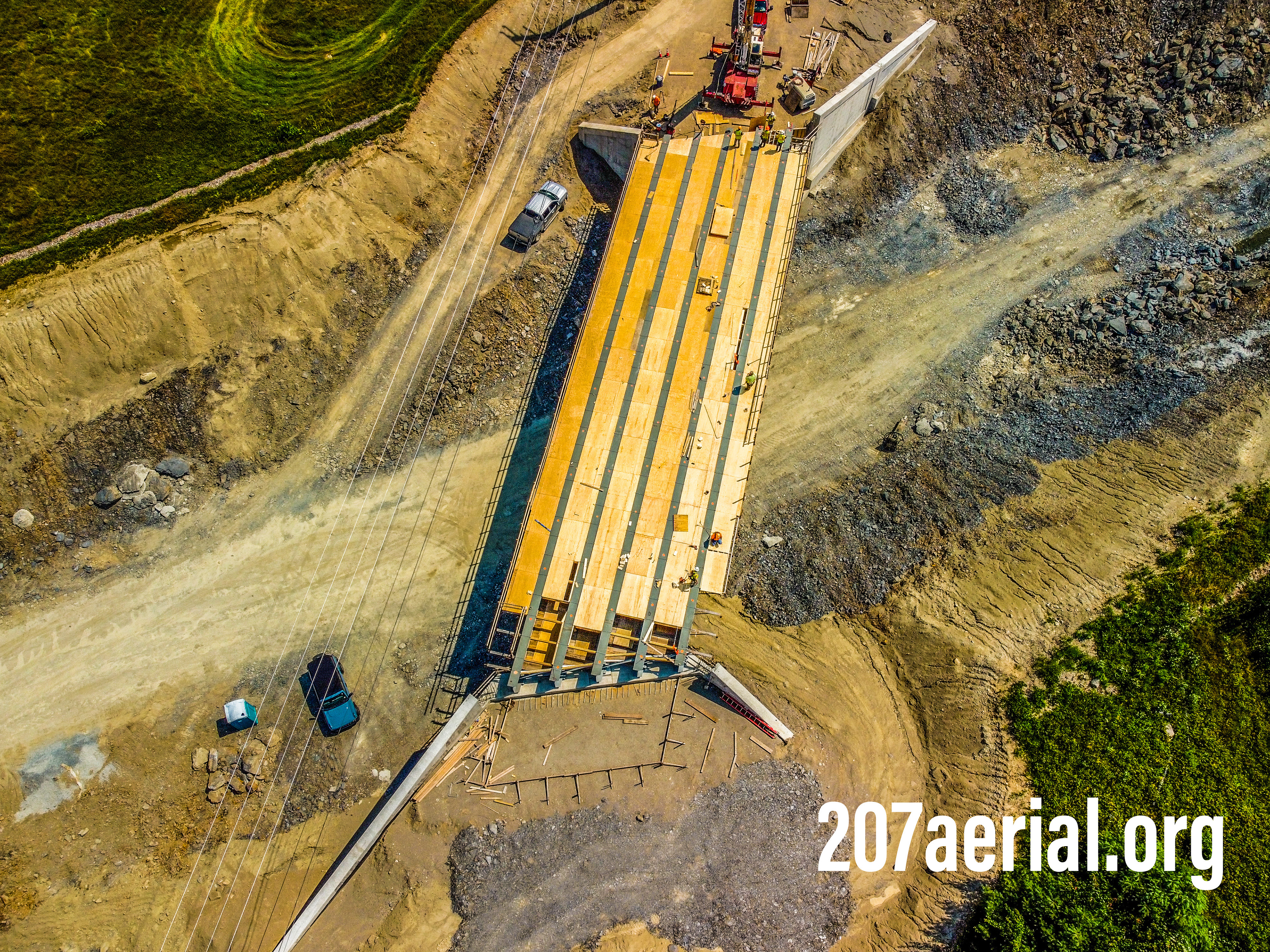 Clewleyville road bridge from a distant angle. Eddington, Maine. July 2023
