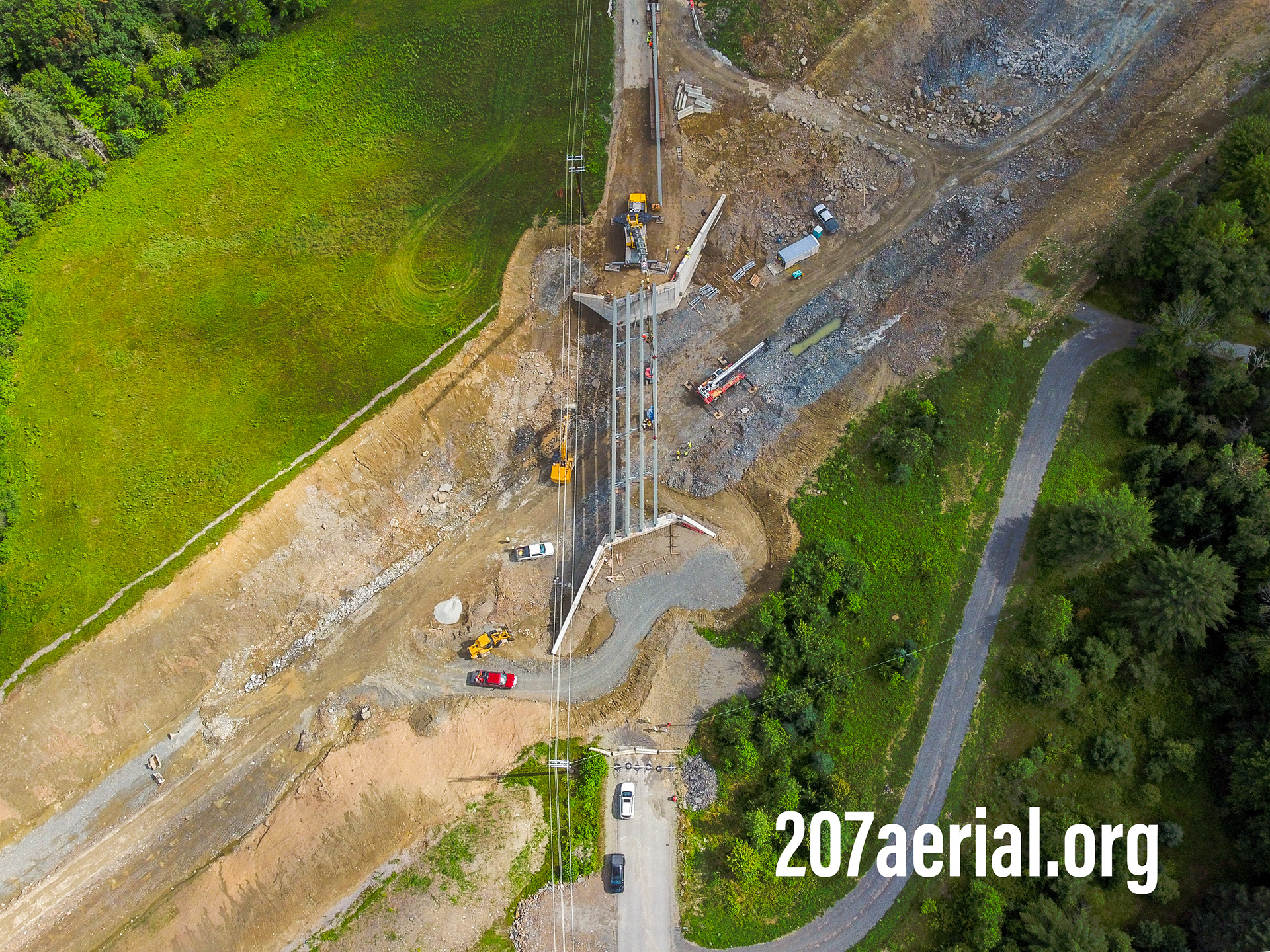 Clewleyville road bridge structure installation July 2023