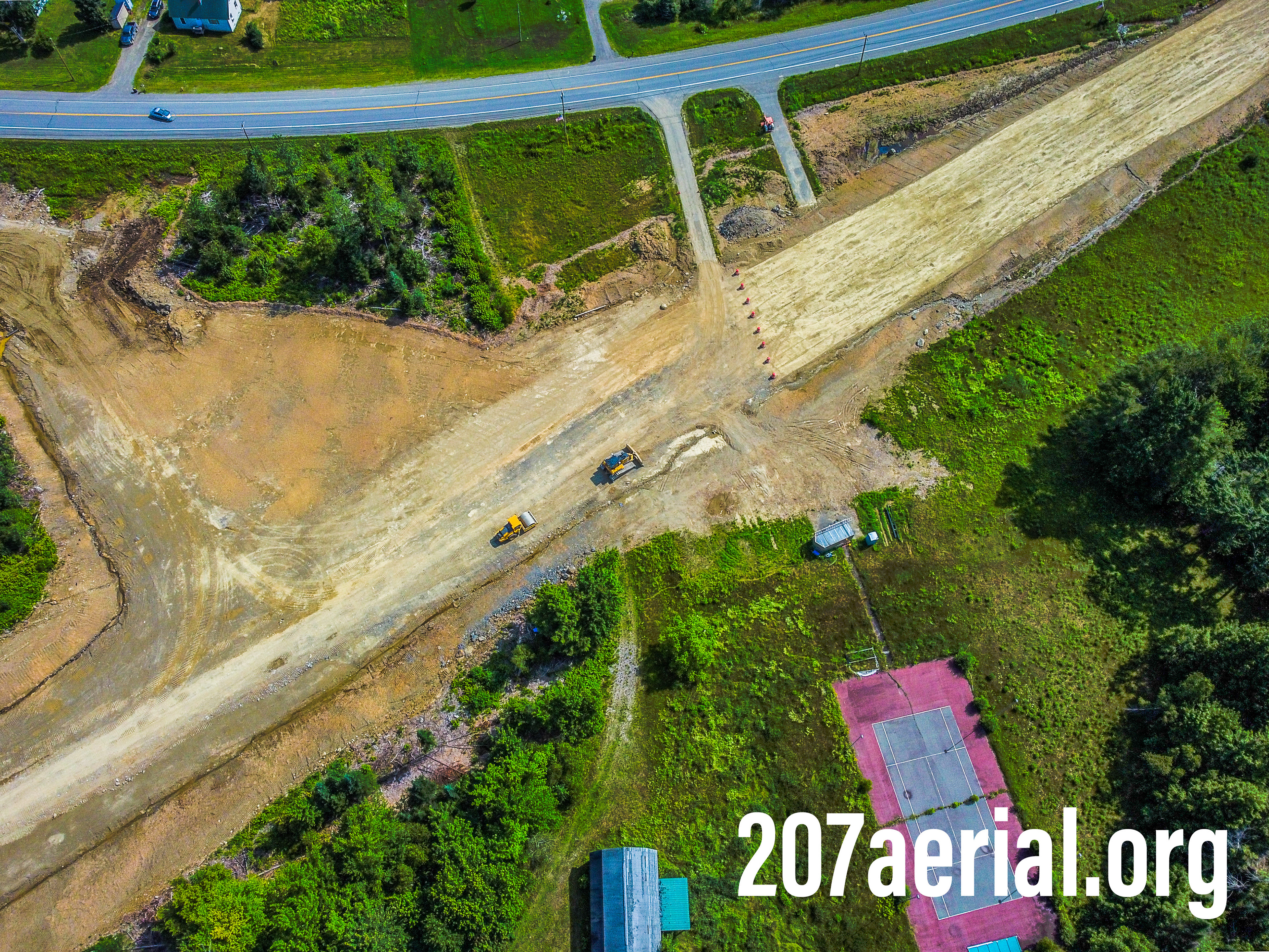 Connection area in Eddington, Maine. Where I-395 will connect with State Route 9. July 2023.