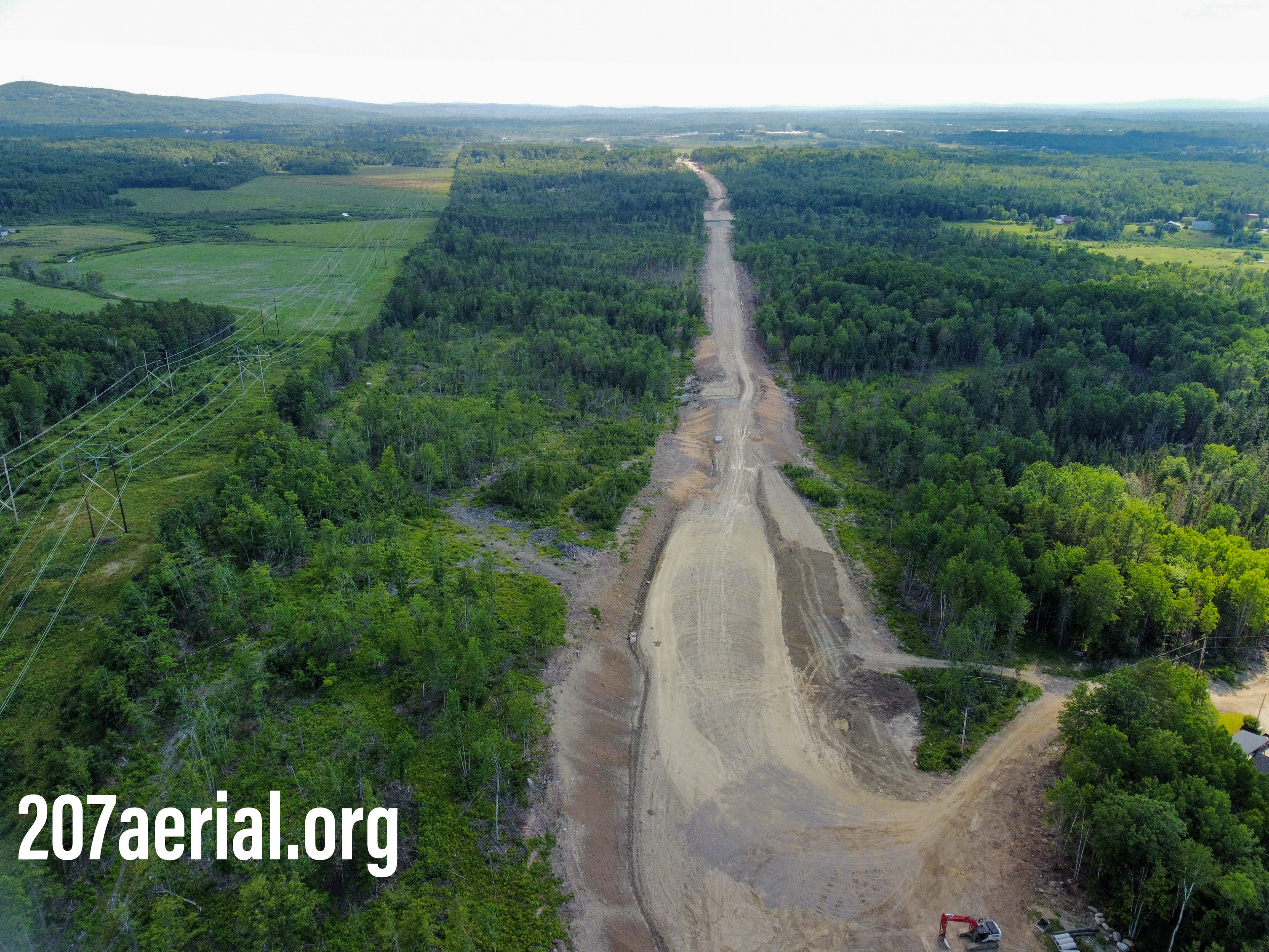 I-395 Route 9 Connector Project: facing south near Night Road in Brewer, Maine.
